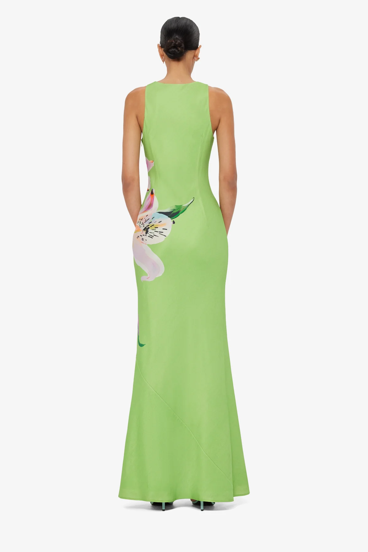 Helena Maxi Dress - Lily Print in Parakeet - Image 5