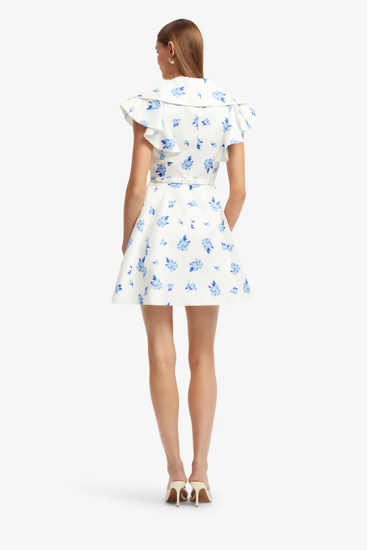 Isla Mini Dress - Ditsy Floral Print in Snow - Image 5