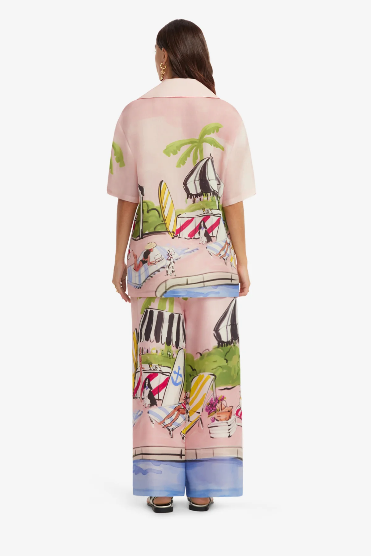 Jamie Wide Leg Pants - Riviera Print - Image 5