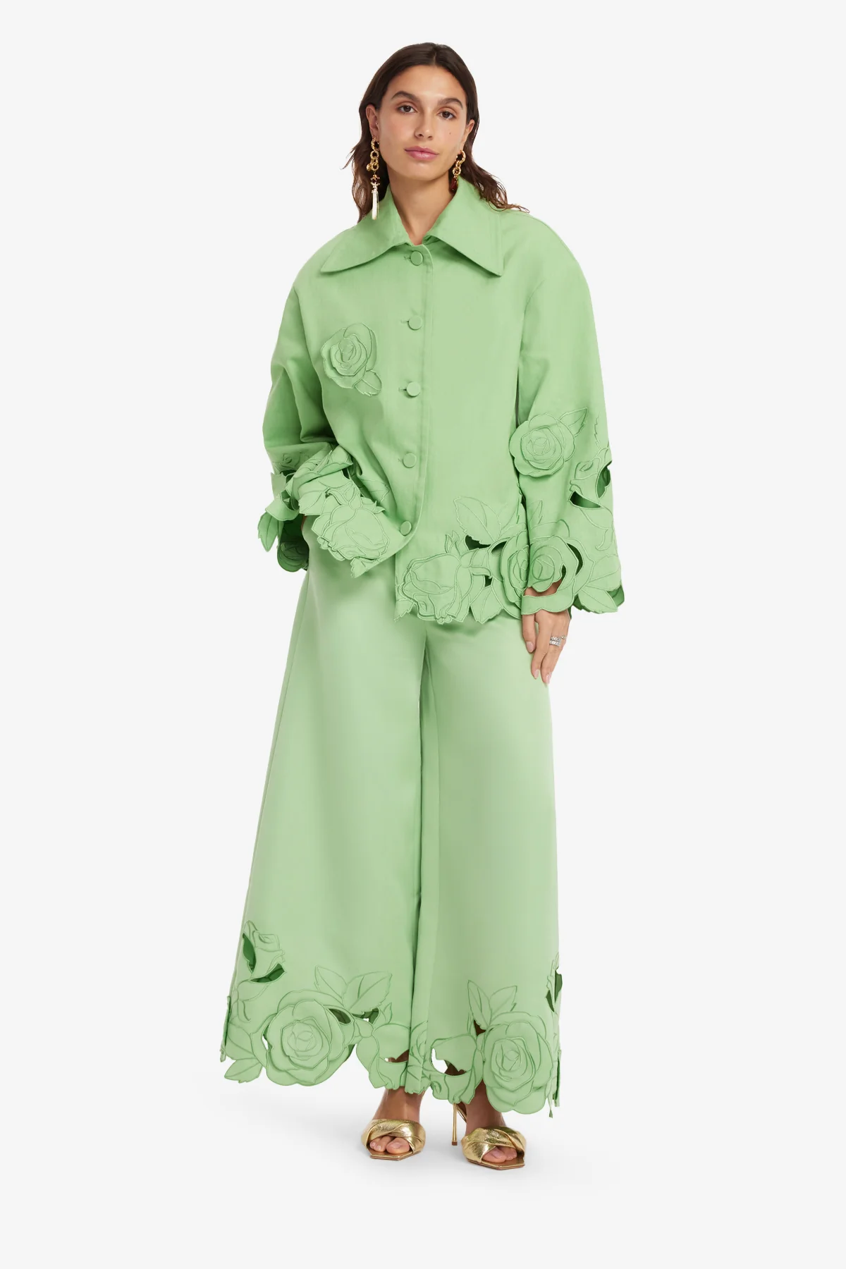 Jayna Appliqué Jacket - Juniper Green - Image 3