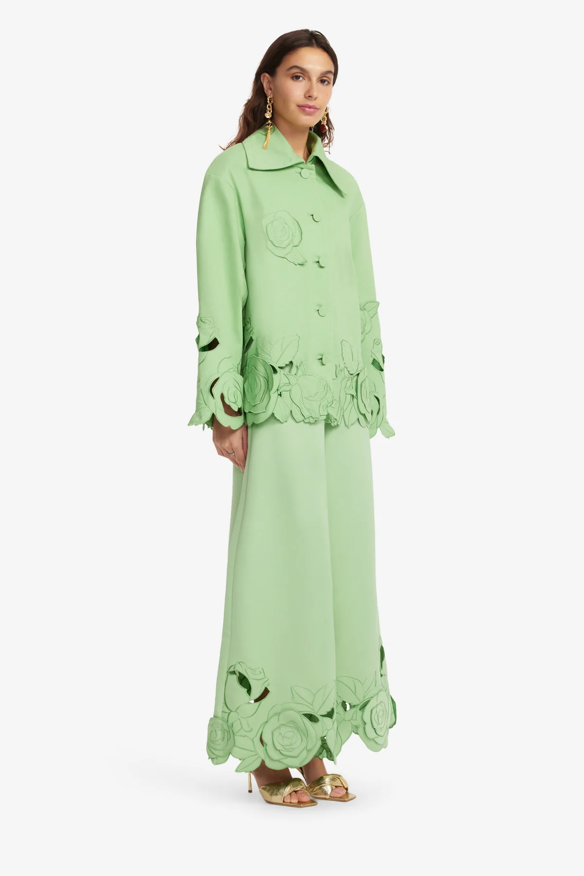Jayna Appliqué Jacket - Juniper Green - Image 4