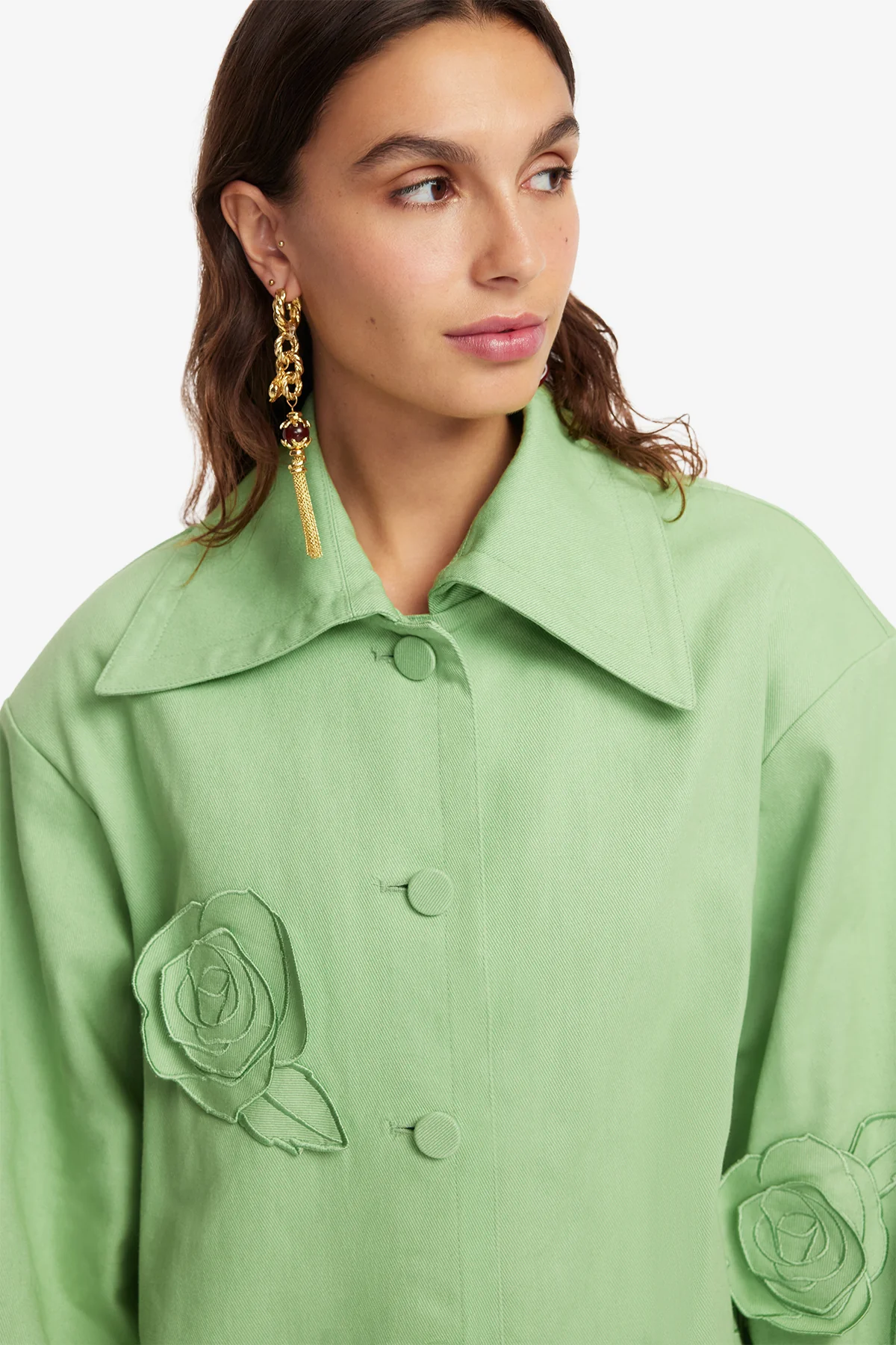 Jayna Appliqué Jacket - Juniper Green - Image 6