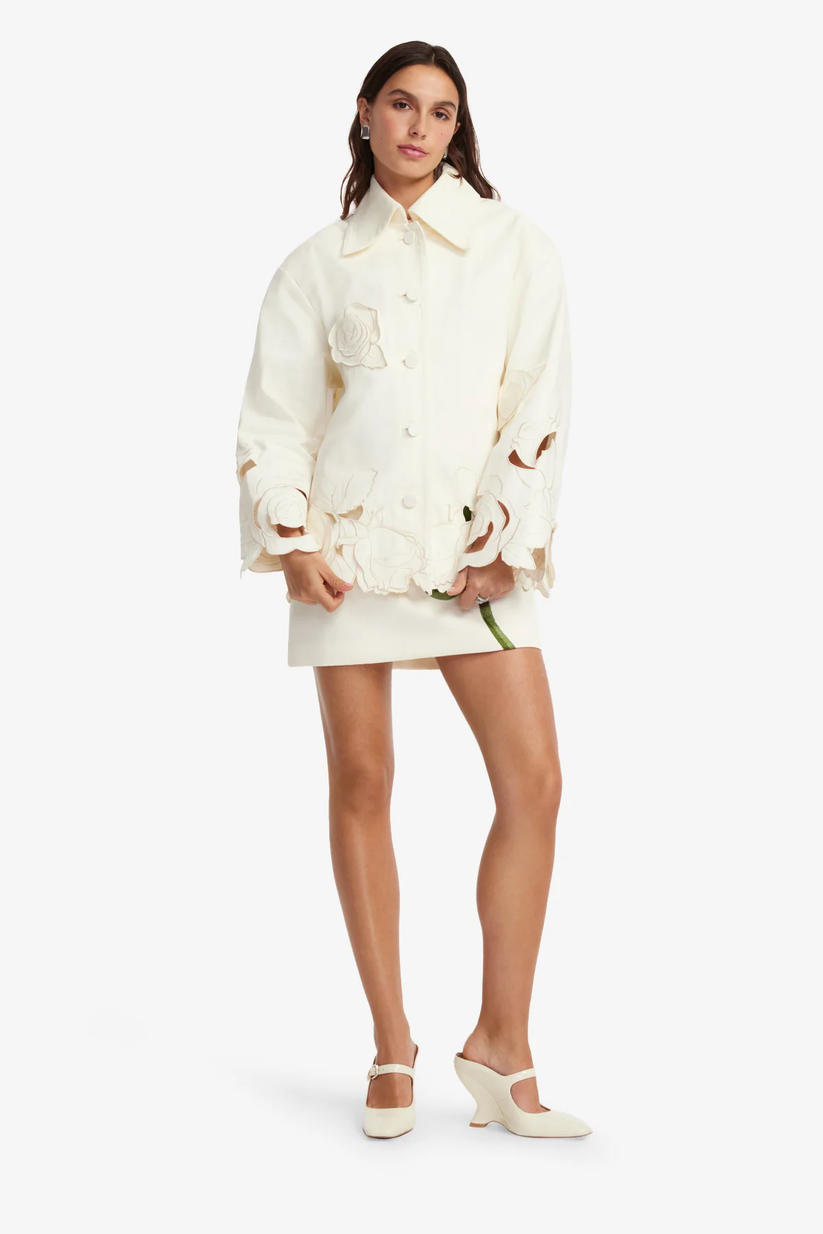Jayna Appliqué Jacket - Snow - Image 3