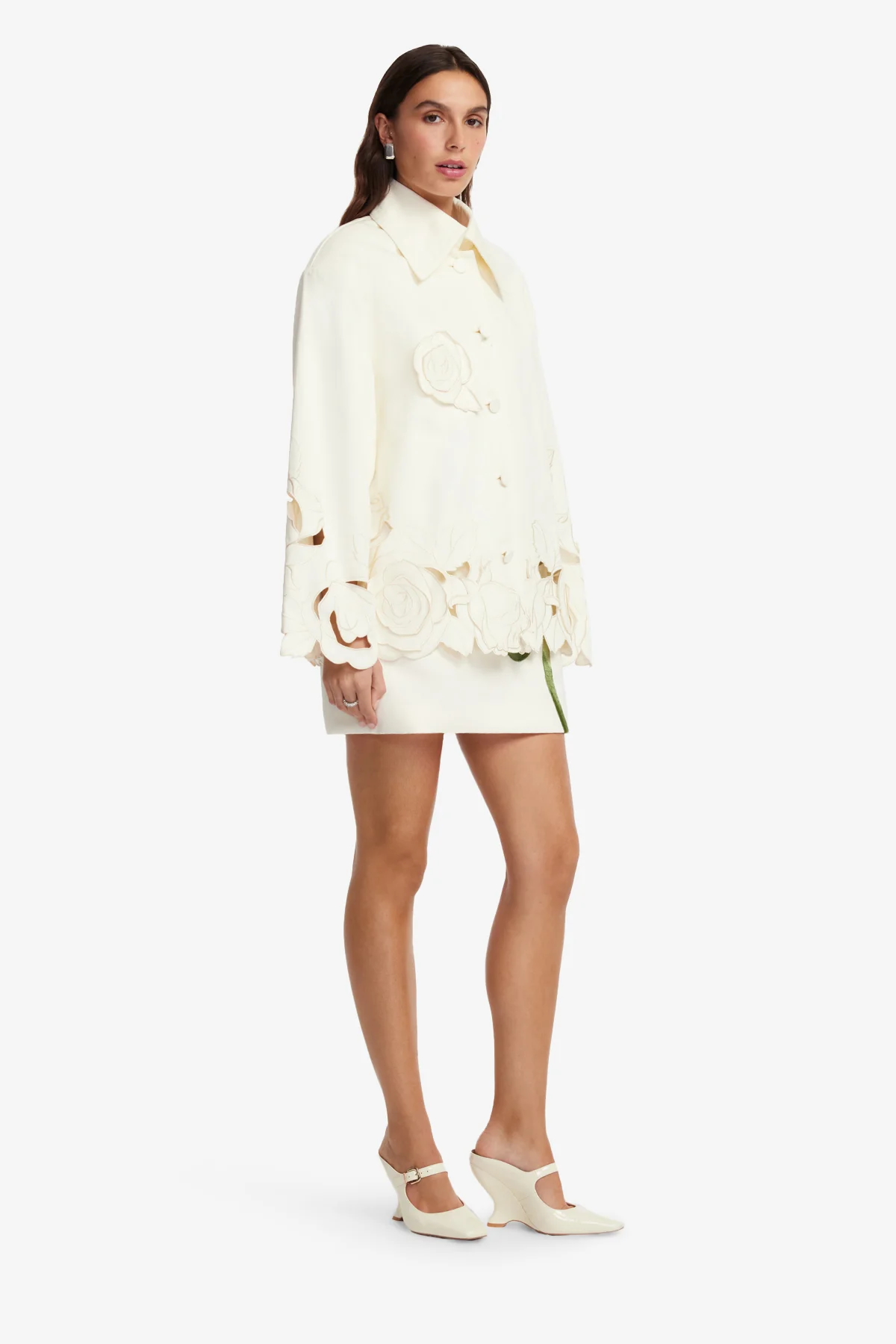 Jayna Appliqué Jacket - Snow - Image 4