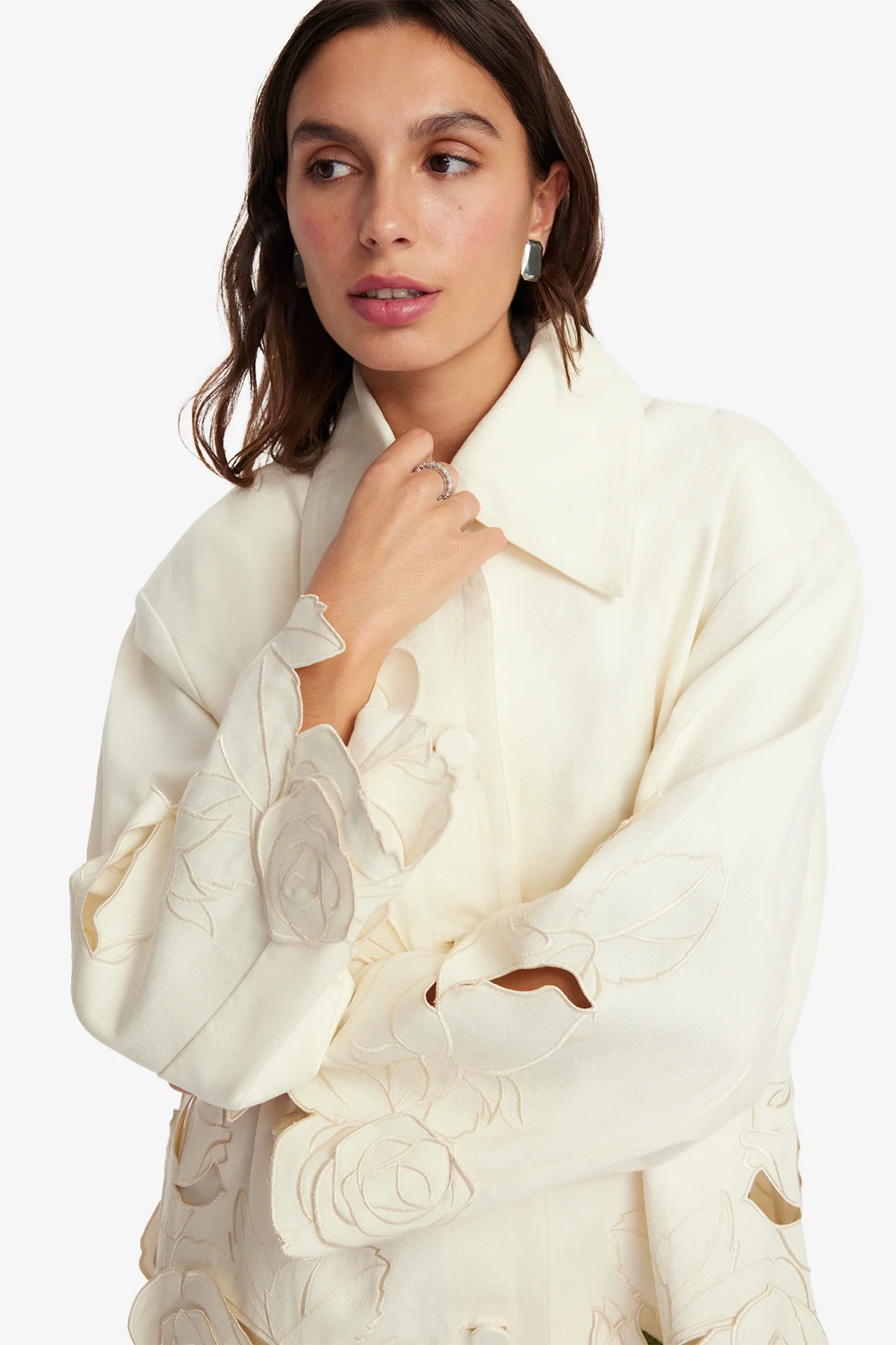 Jayna Appliqué Jacket - Snow - Image 6