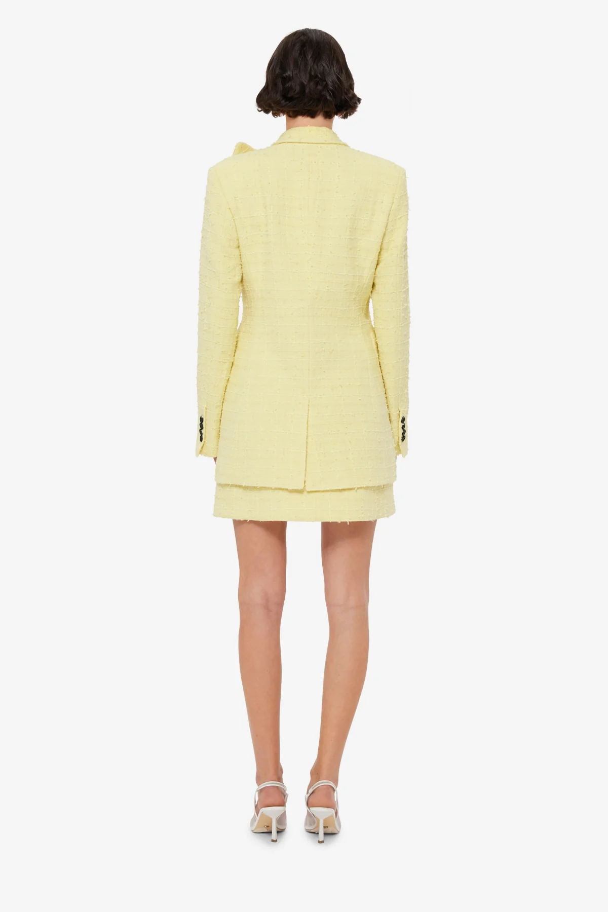 Jazlyn Tweed Blazer - Sorbet Yellow - Image 5