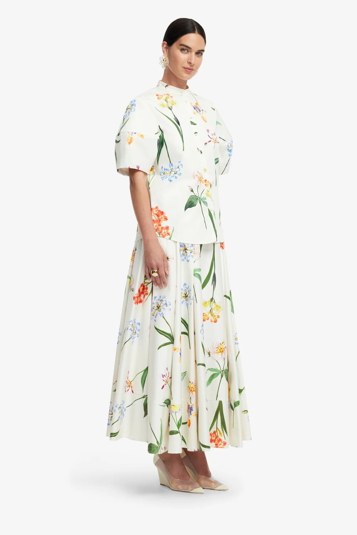 Jemma Blouse - Botanical Print in Snow - Image 4