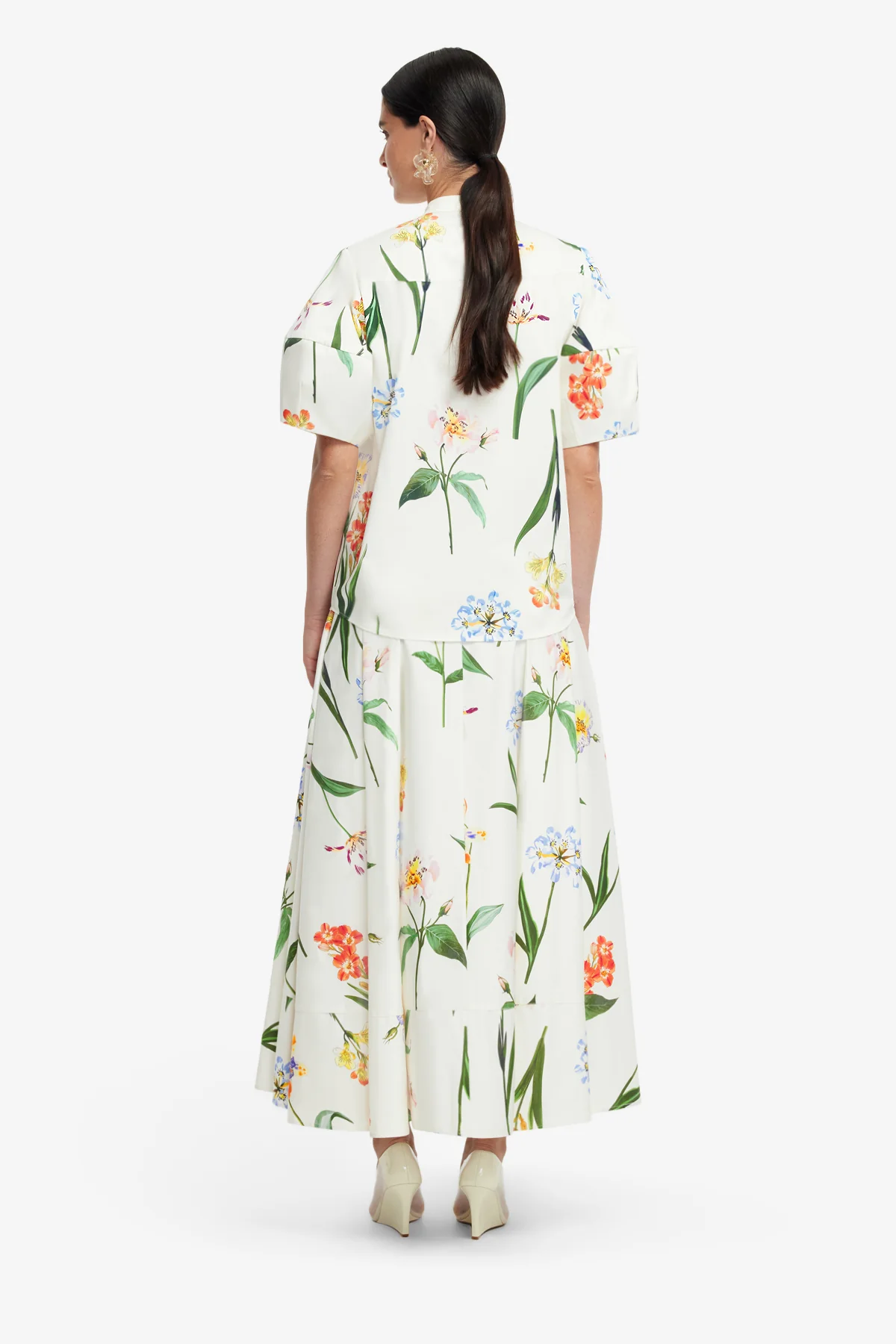 Jemma Blouse - Botanical Print in Snow - Image 5