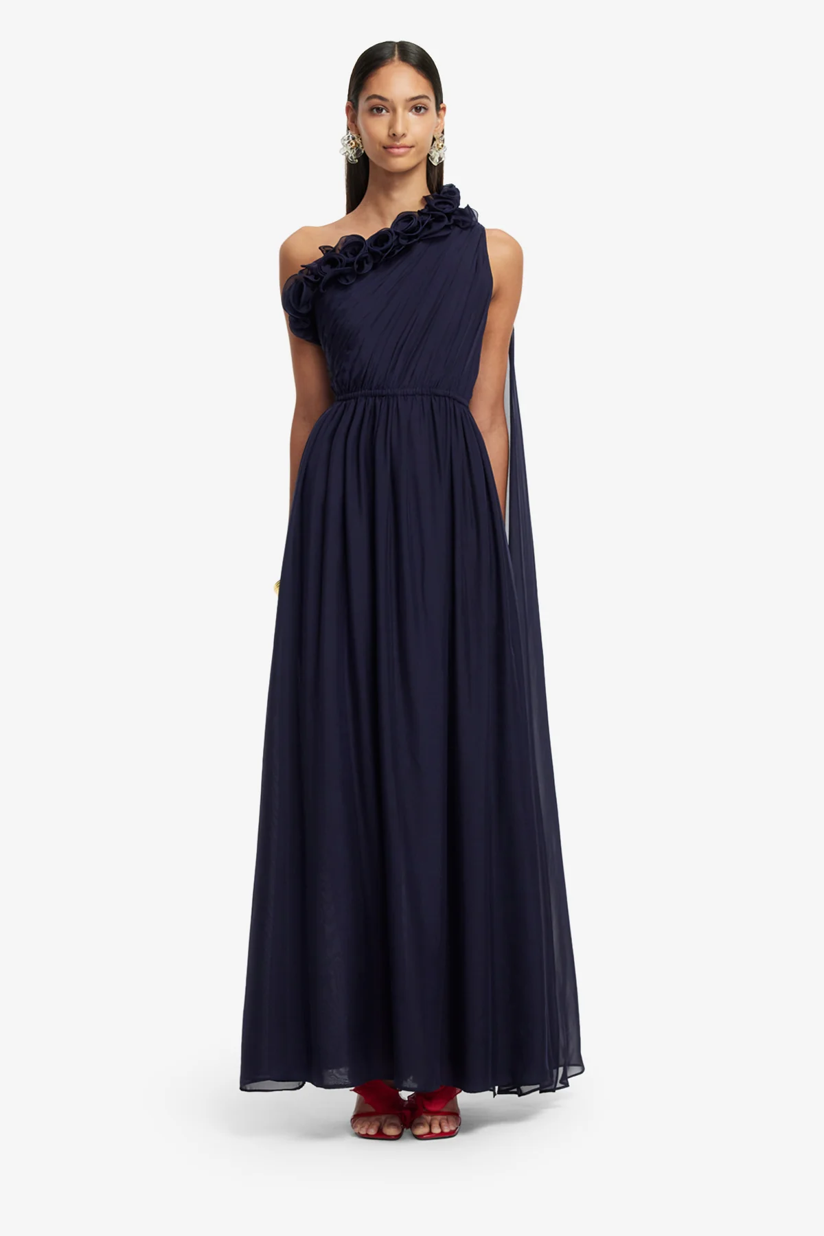 Jenni One Shoulder Maxi Dress - Indigo - Image 2