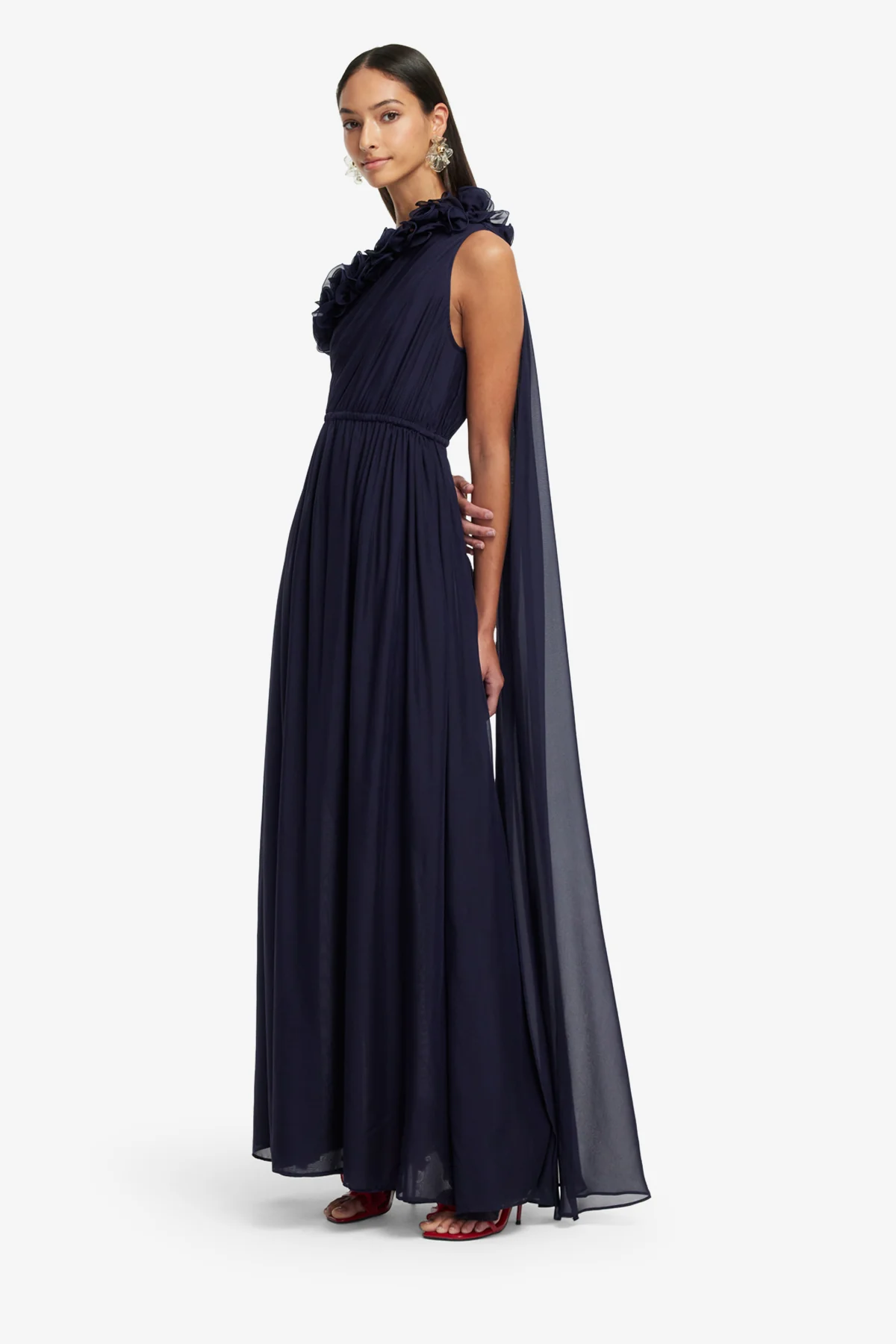 Jenni One Shoulder Maxi Dress - Indigo - Image 3