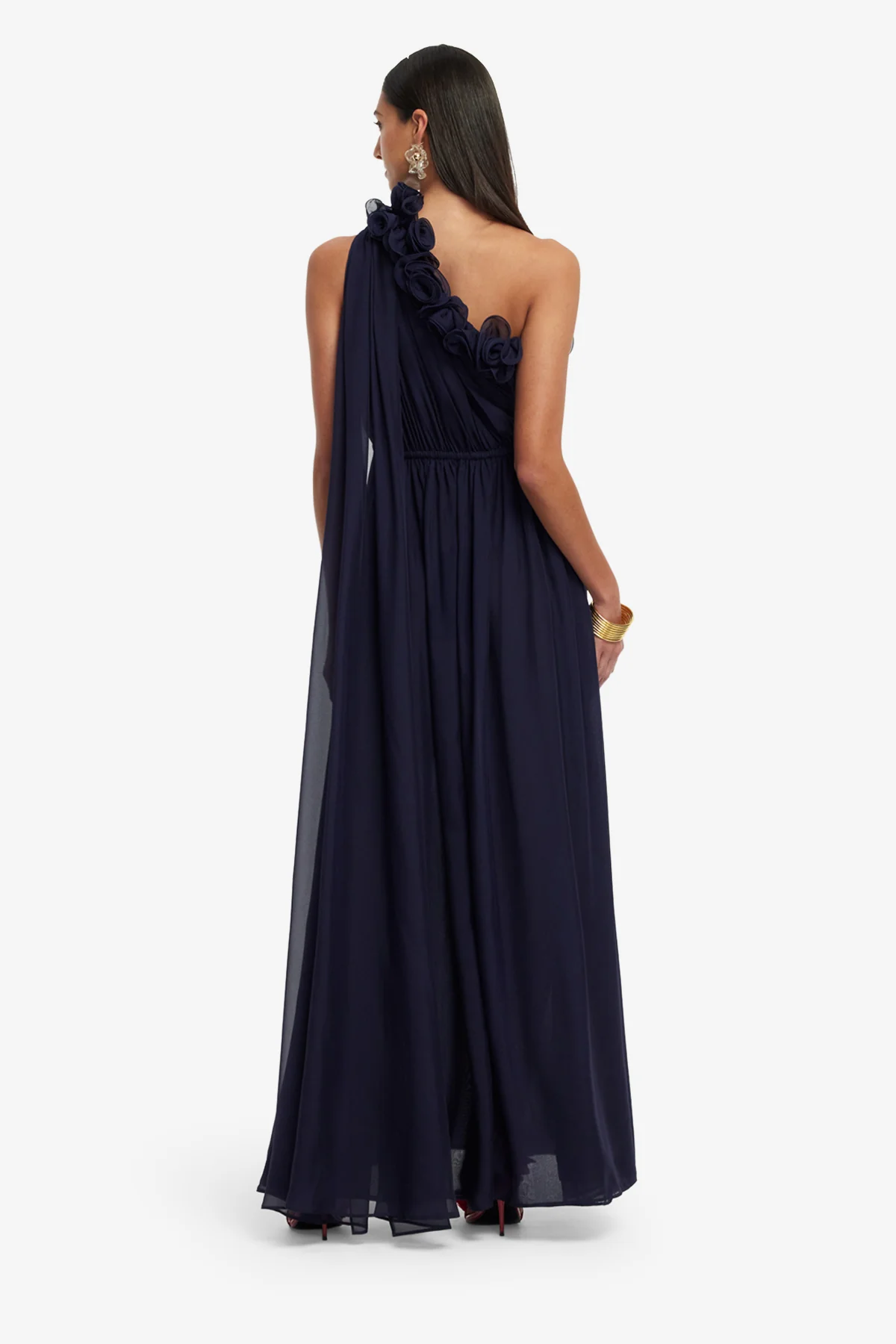 Jenni One Shoulder Maxi Dress - Indigo - Image 5