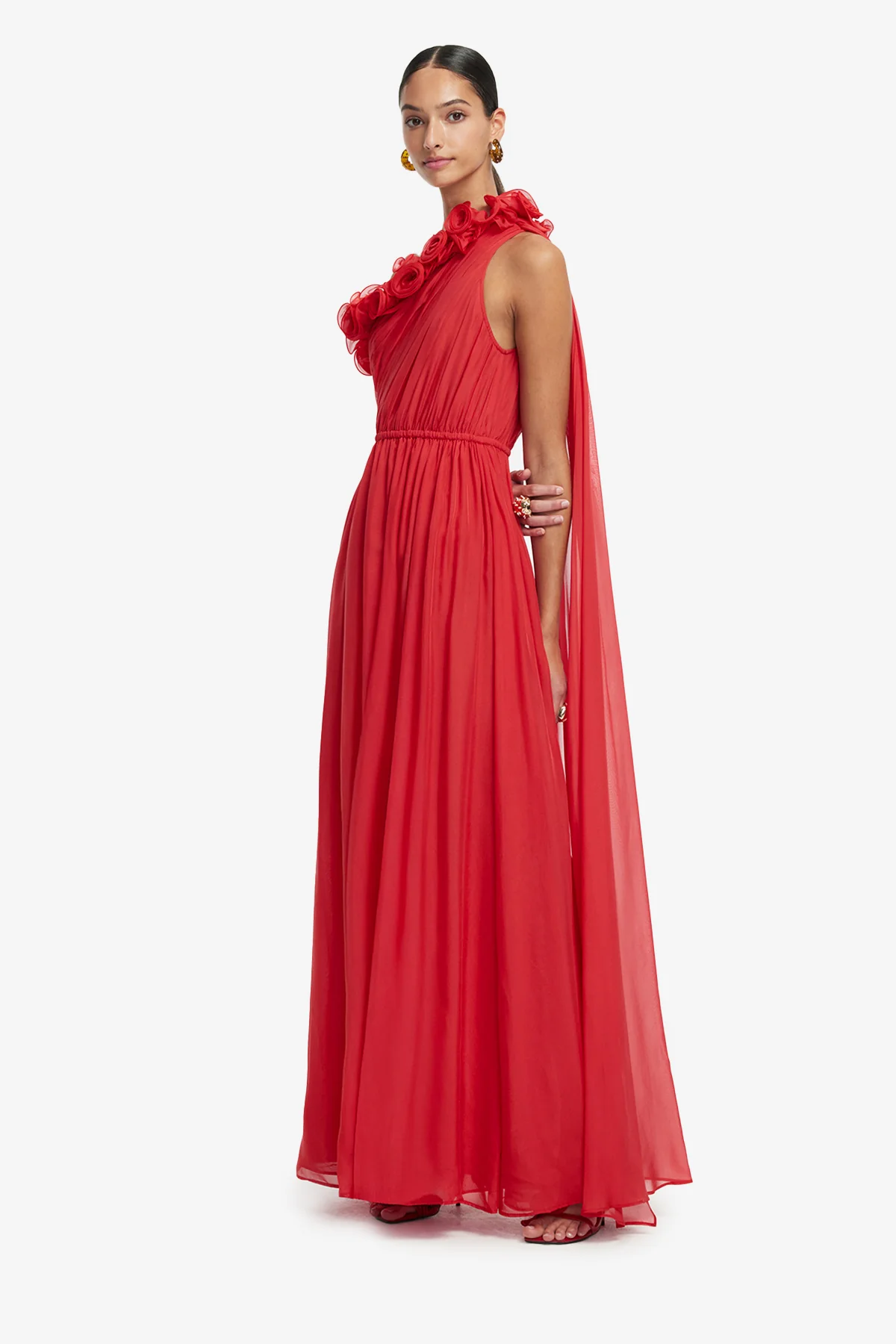 Jenni One Shoulder Maxi Dress - Scarlet - Image 4
