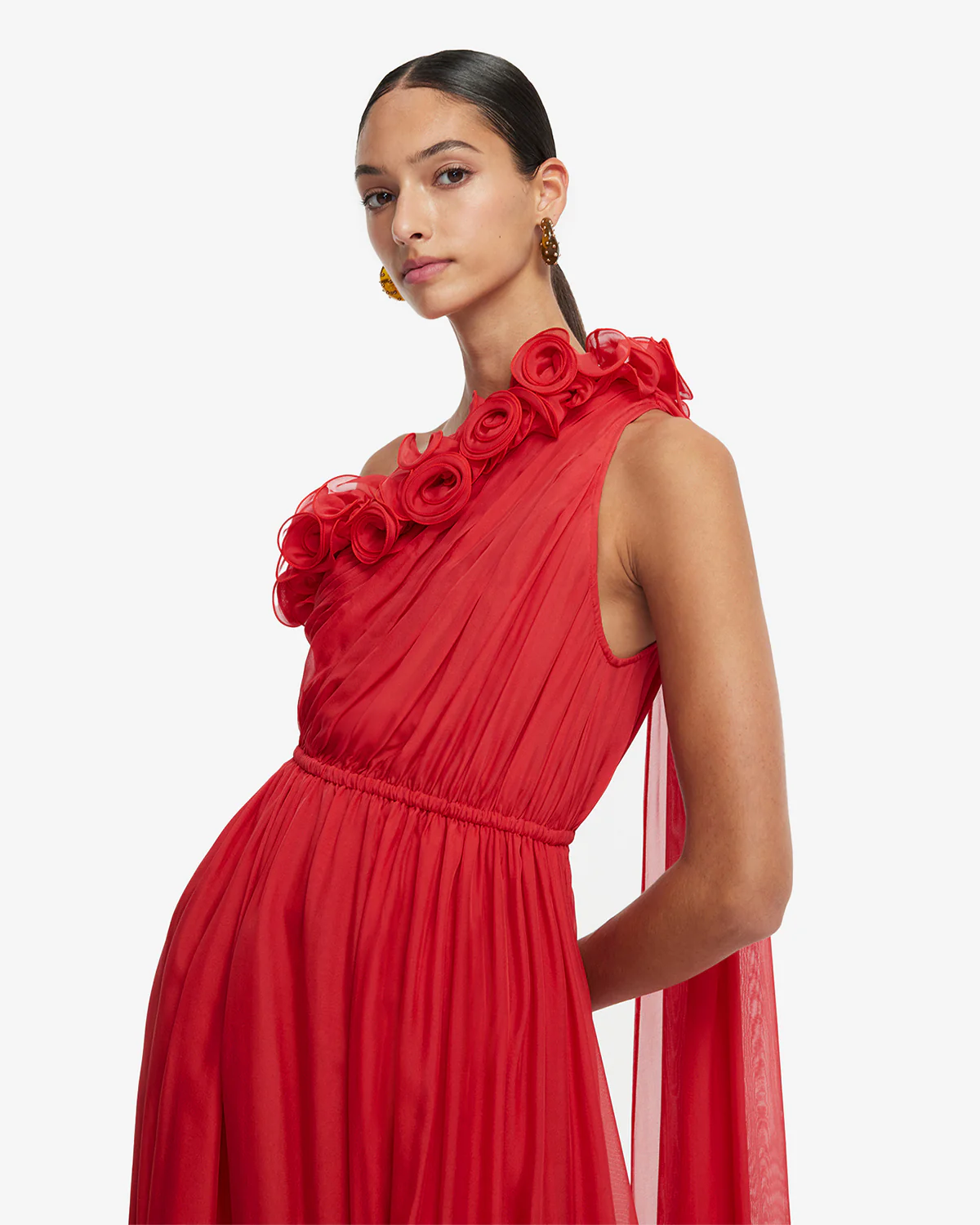 Jenni One Shoulder Maxi Dress - Scarlet - Image 6