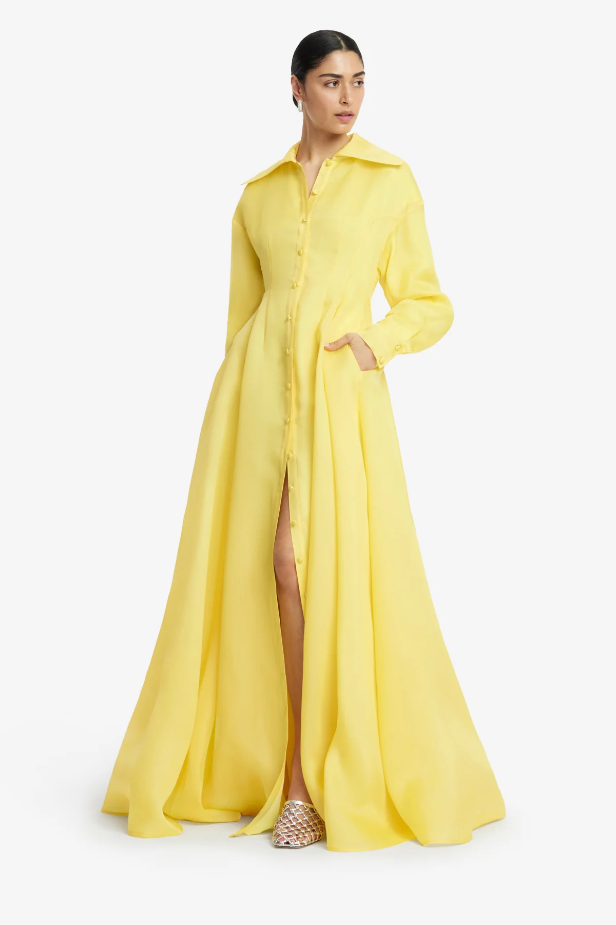 Josephine Silk Gown - Limoncello - Image 3