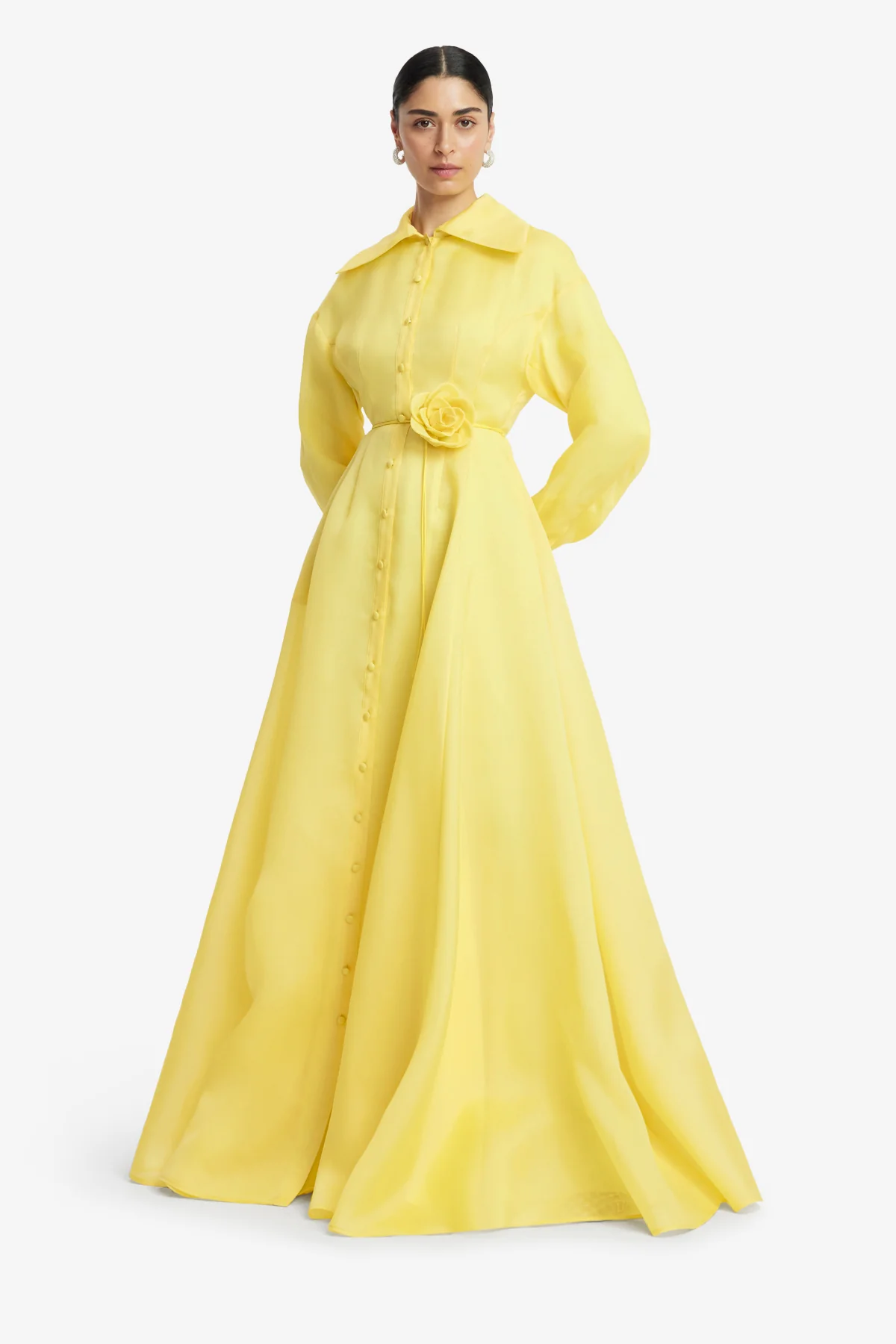 Josephine Silk Gown - Limoncello - Image 4