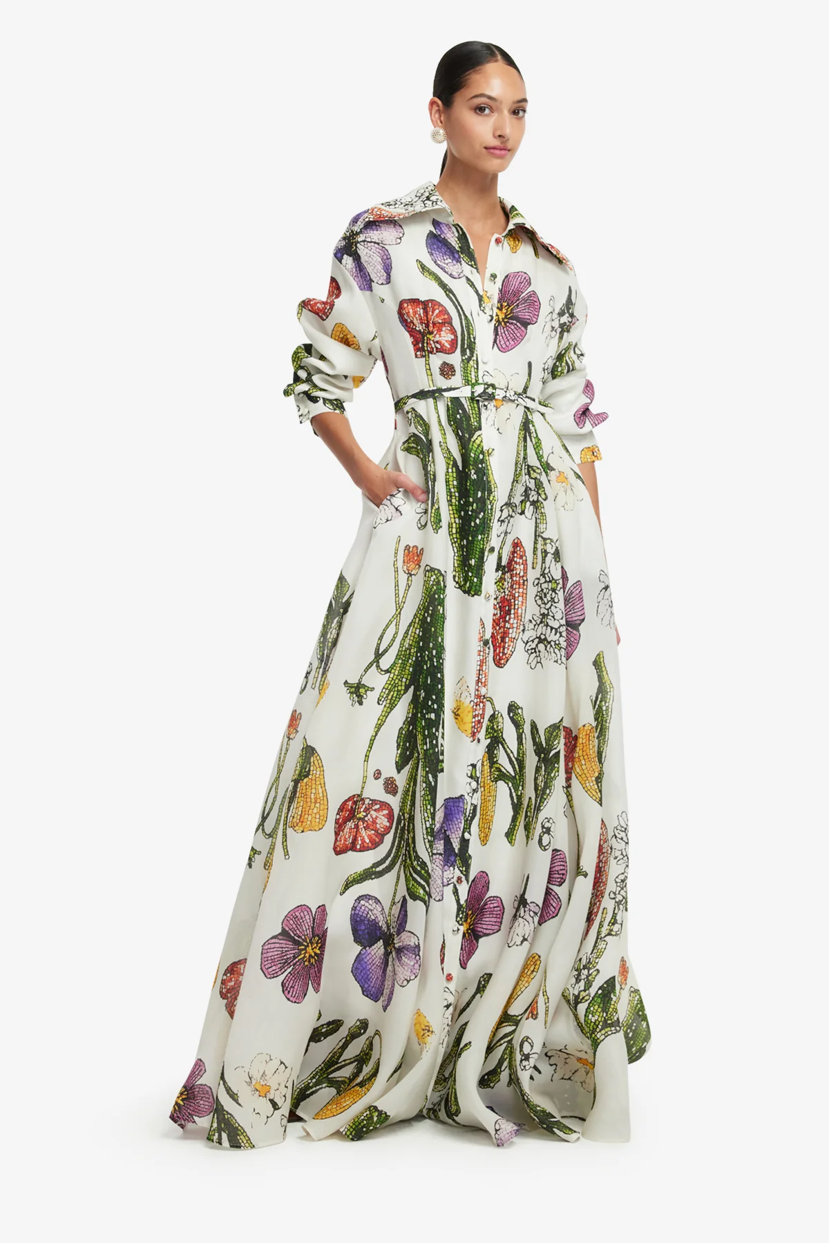 Josephine Silk Gown - Wildflowers - Image 3