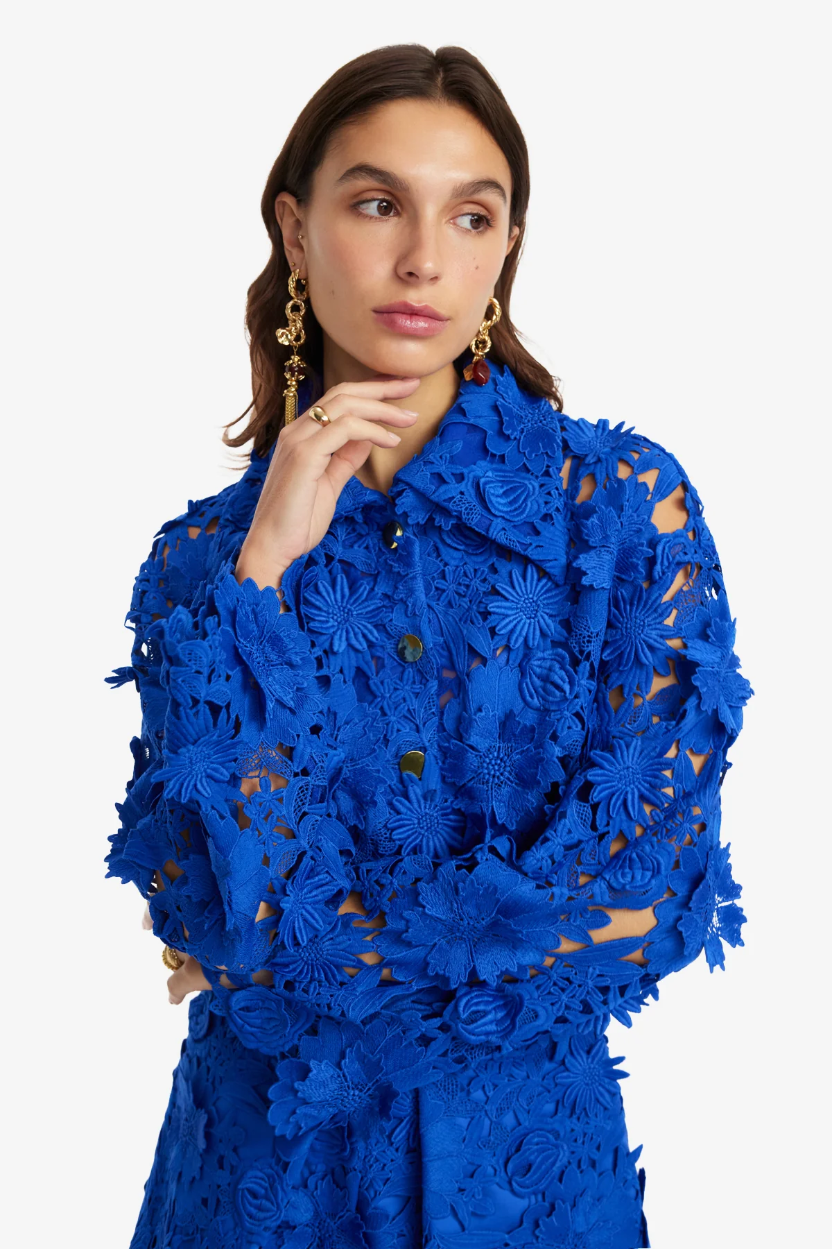 Josie Lace Shorts - Lapis - Image 6