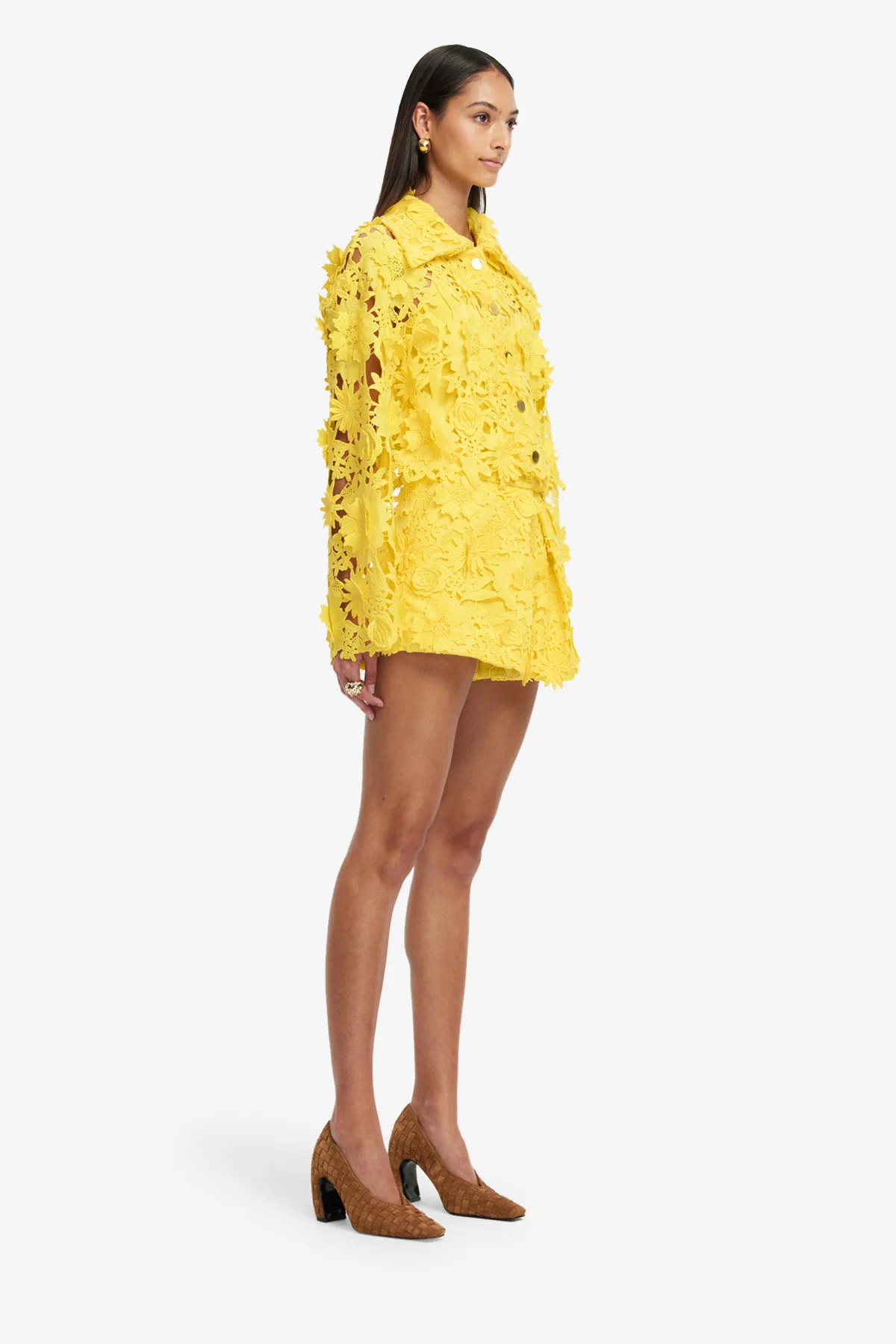 Josie Lace Shorts - Sunshine - Image 4