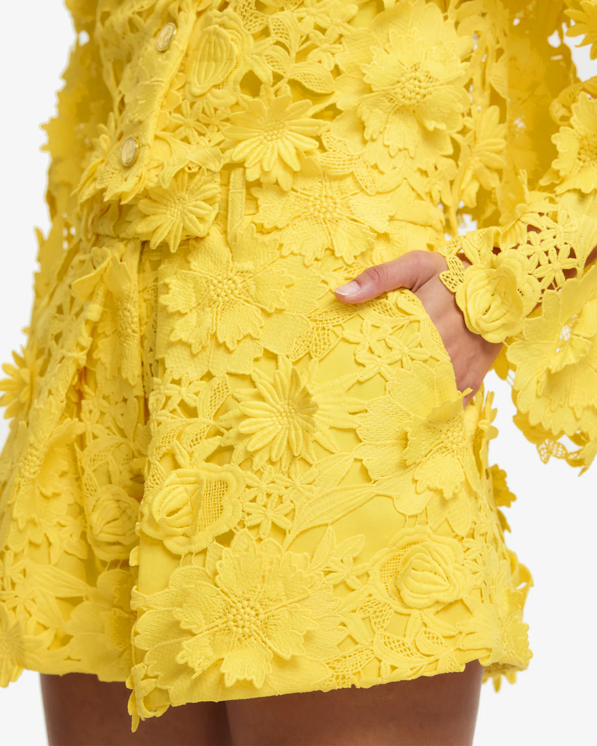 Josie Lace Shorts - Sunshine - Image 6