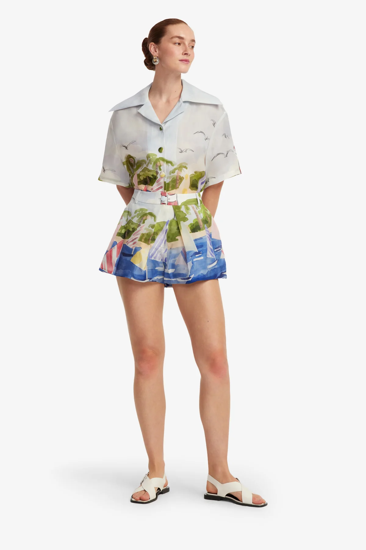 Josie Shorts - Nautical Print - Image 3
