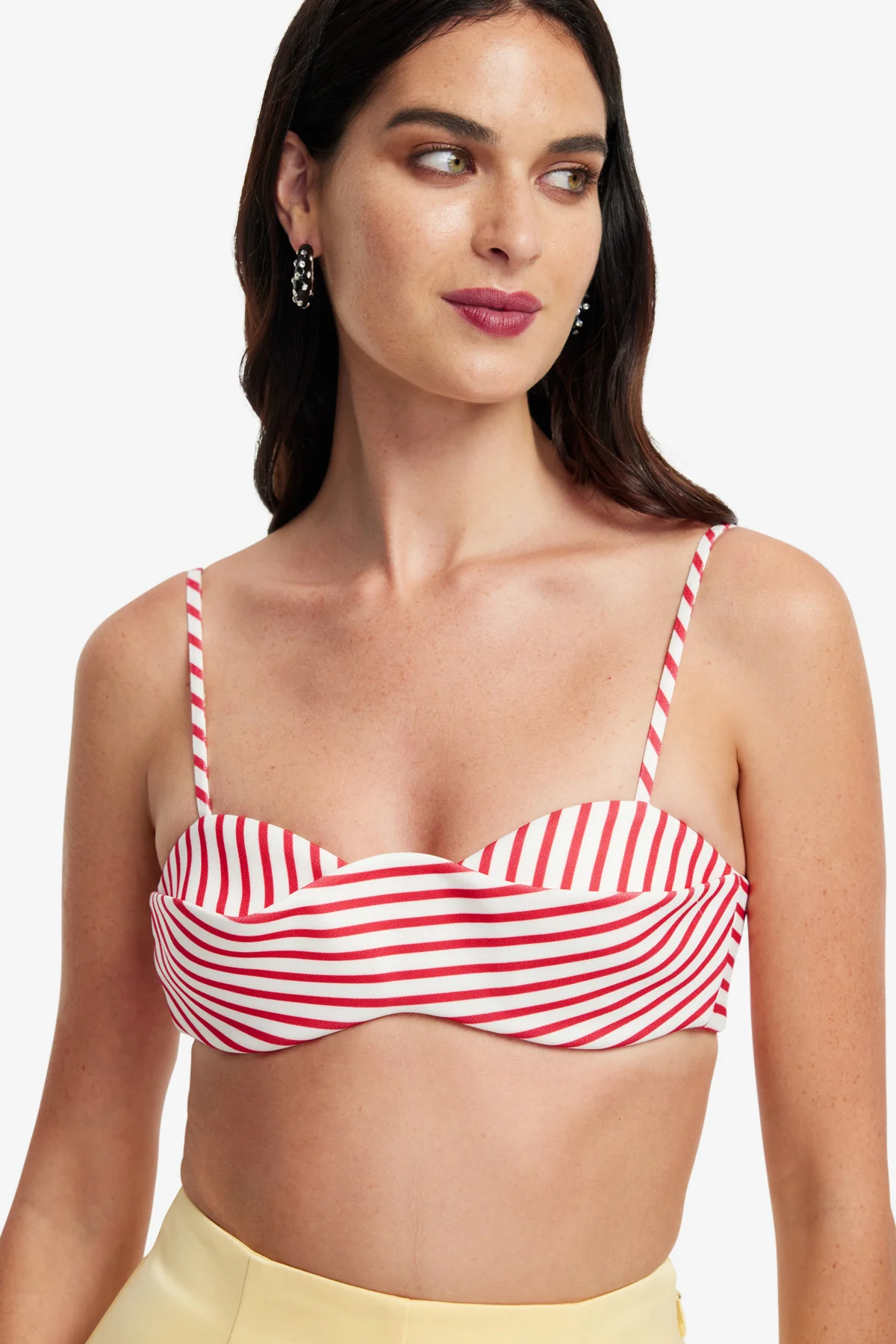 Julia Striped Bralette - Scarlet - Image 6