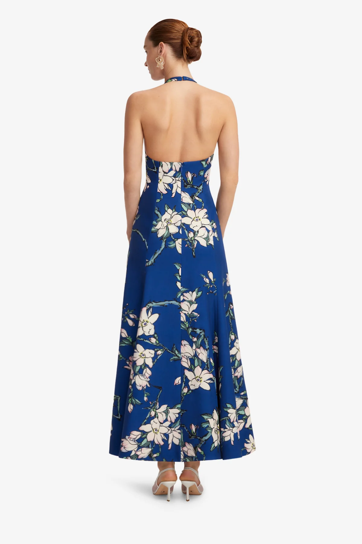 Juliette Halterneck Maxi Dress - Midnight Magnolia Print - Image 5
