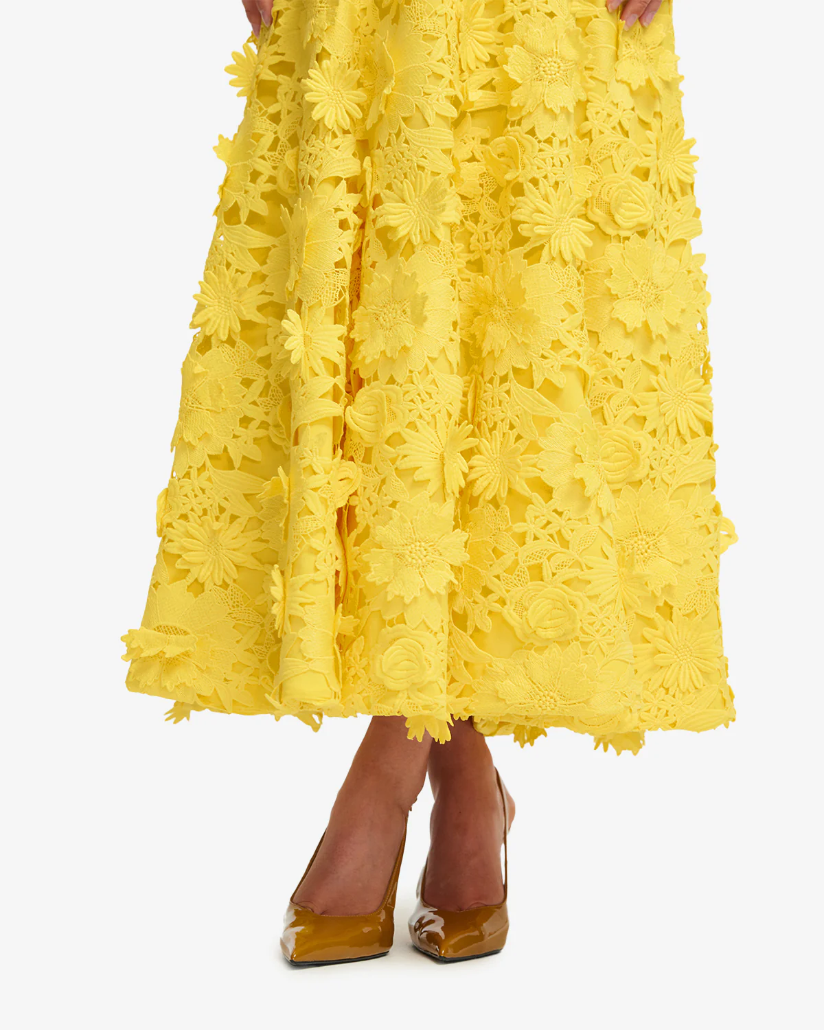 Juliette Lace Halterneck Maxi Dress - Sunshine - Image 6