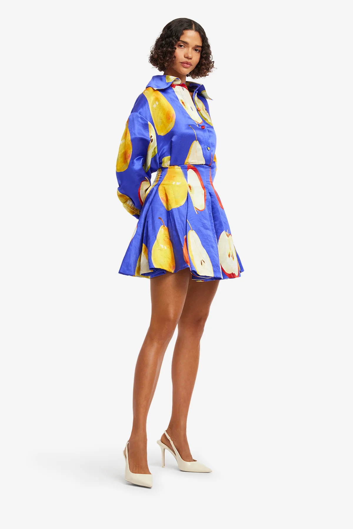 Kathleen Linen Blouse - Pear Print - Image 3