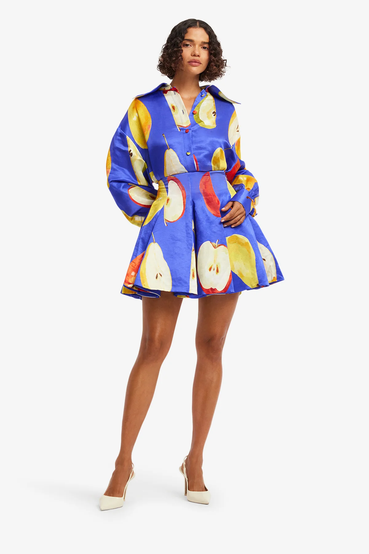 Kathleen Linen Blouse - Pear Print - Image 5