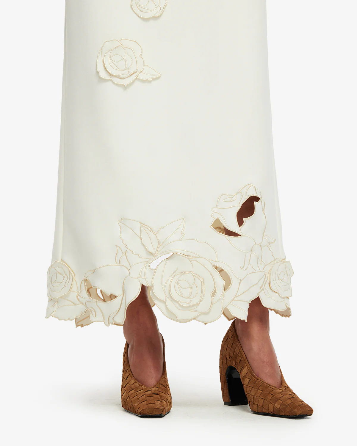Kyra Appliqué Maxi Skirt - Vanilla - Image 6