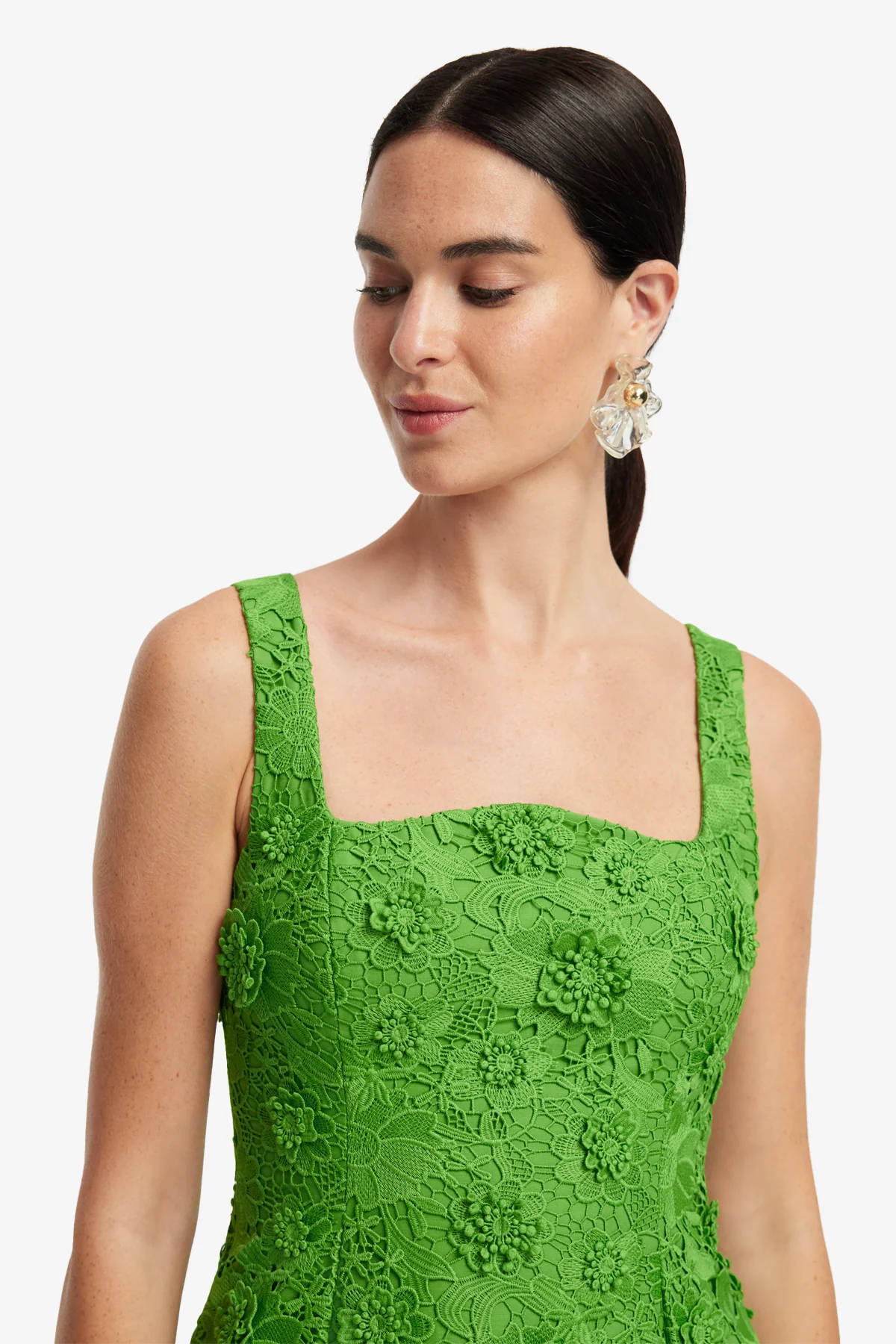 Larissa Lace Midi Dress - Fern - Image 6