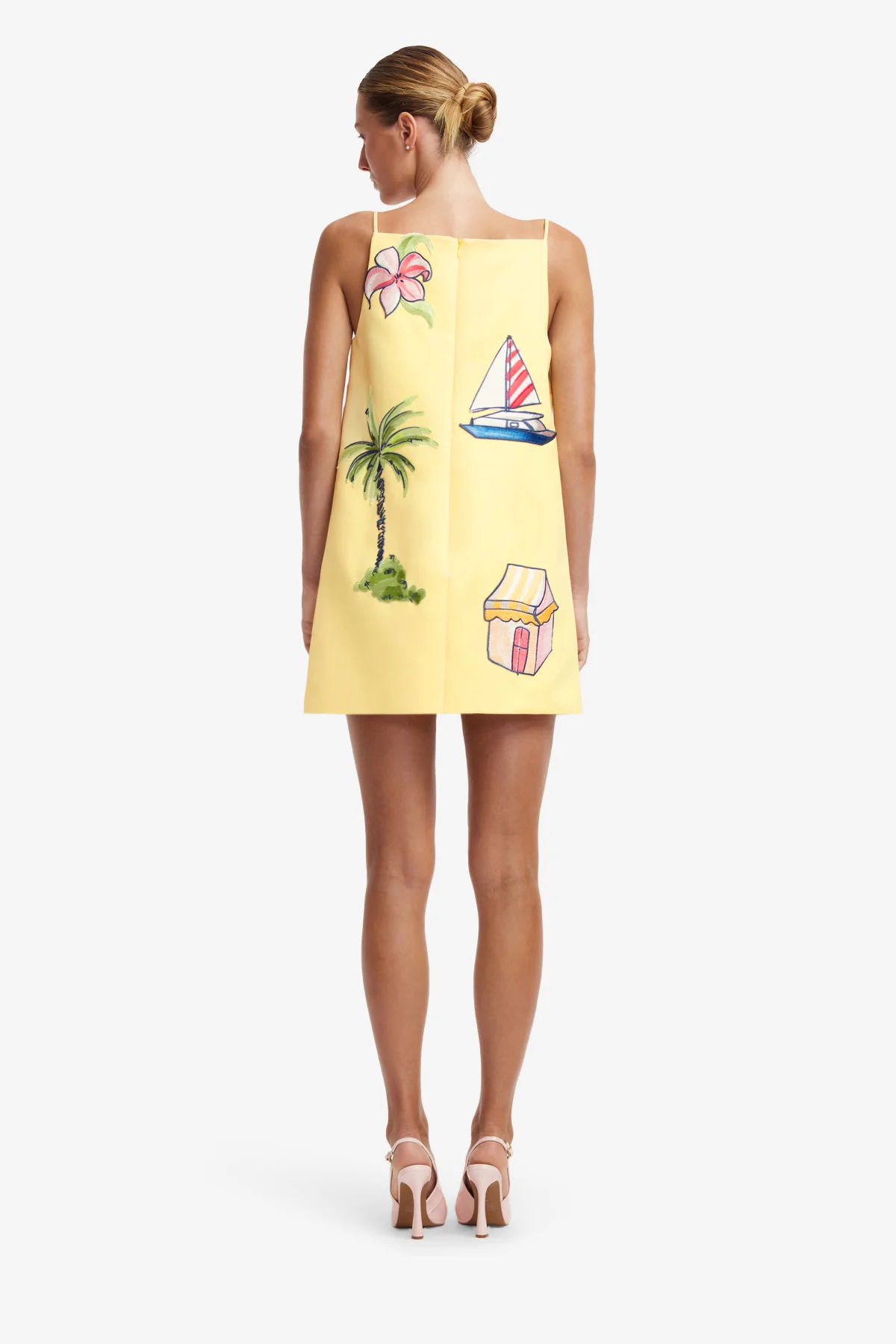 Leia Embroidered Mini Dress - Havana Print - Image 5