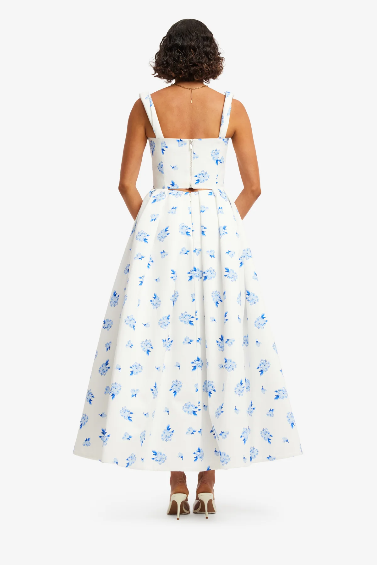Lexi Top - Ditsy Floral Print in Snow - Image 5