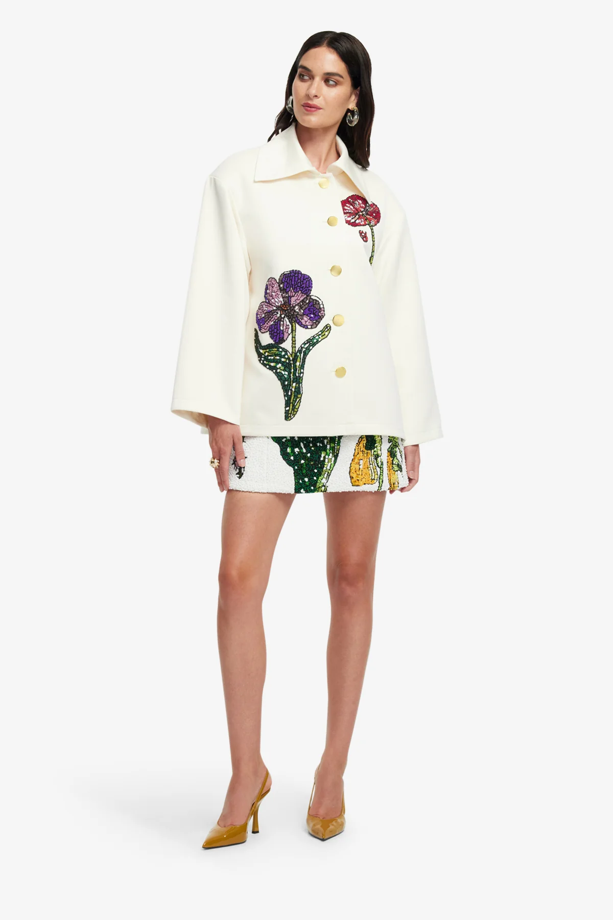 Leyna Embellished Jacket - Wildflowers - Image 3