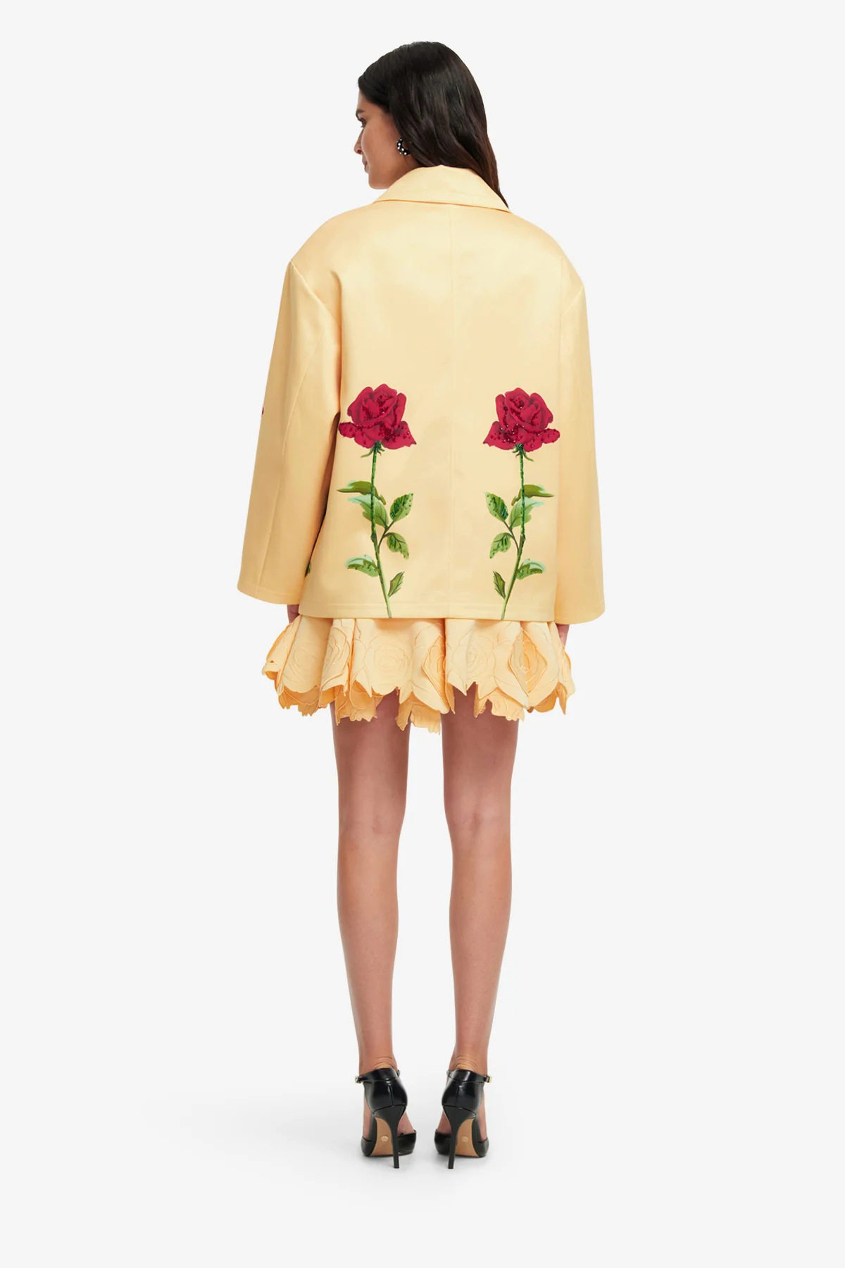 Leyna Embellished Rose Jacket - Butter - Image 4