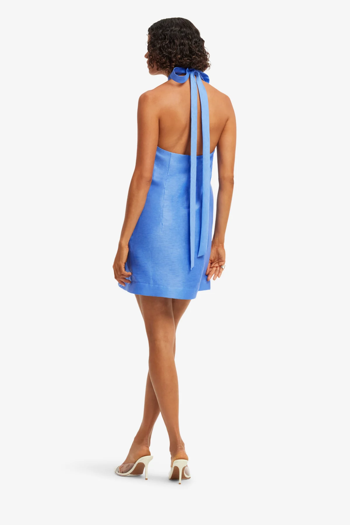 Lola Appliqué Halterneck Mini Dress - Azure - Image 5