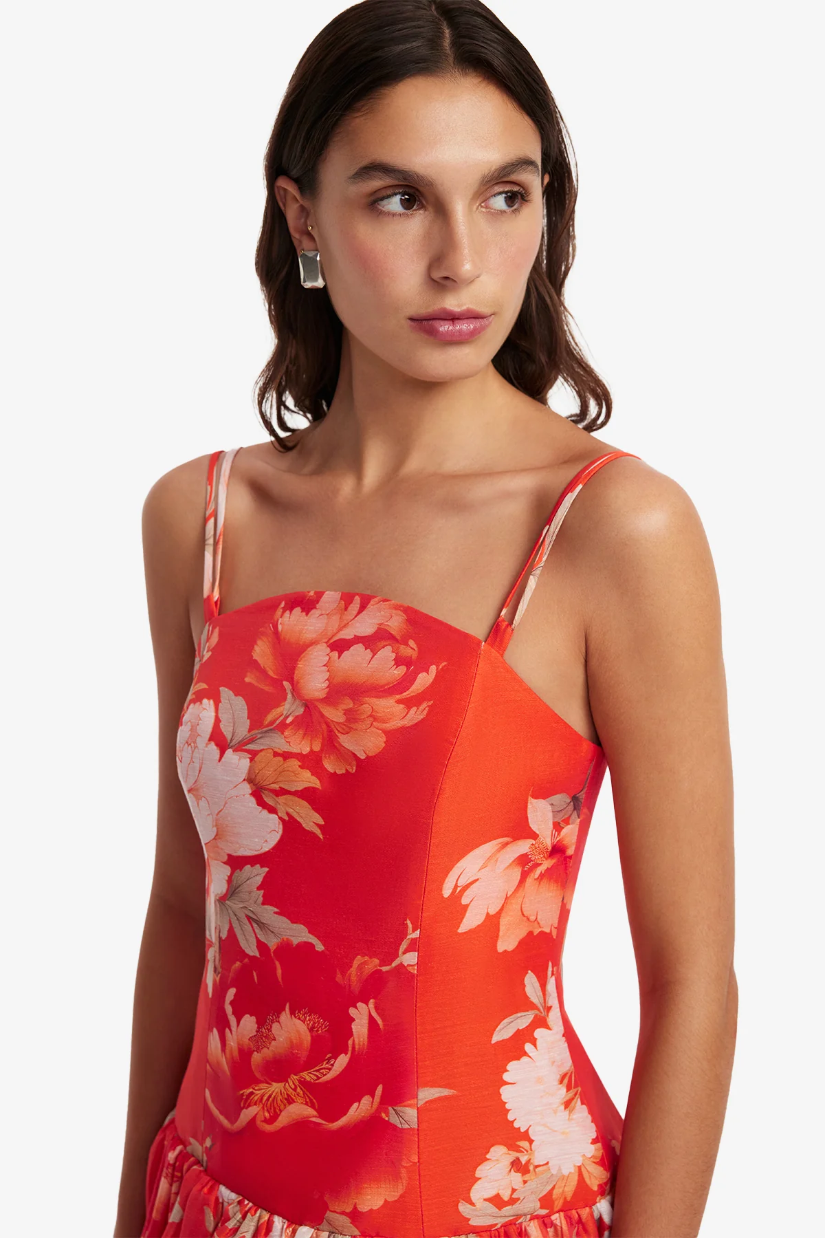 Lorena Ruffled Mini Dress - Saffron Peony Print - Image 6