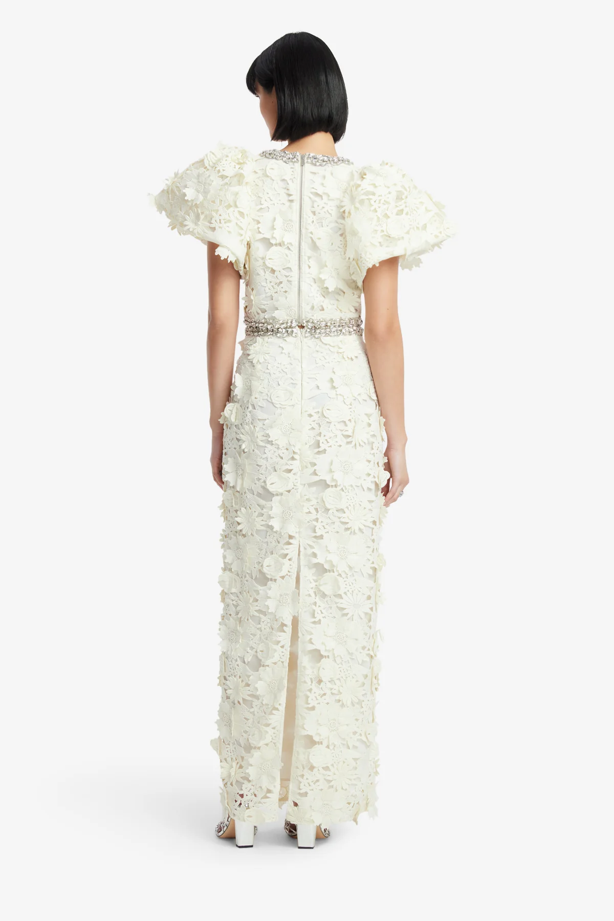 Lucia Embellished Lace Top - Snow - Image 5