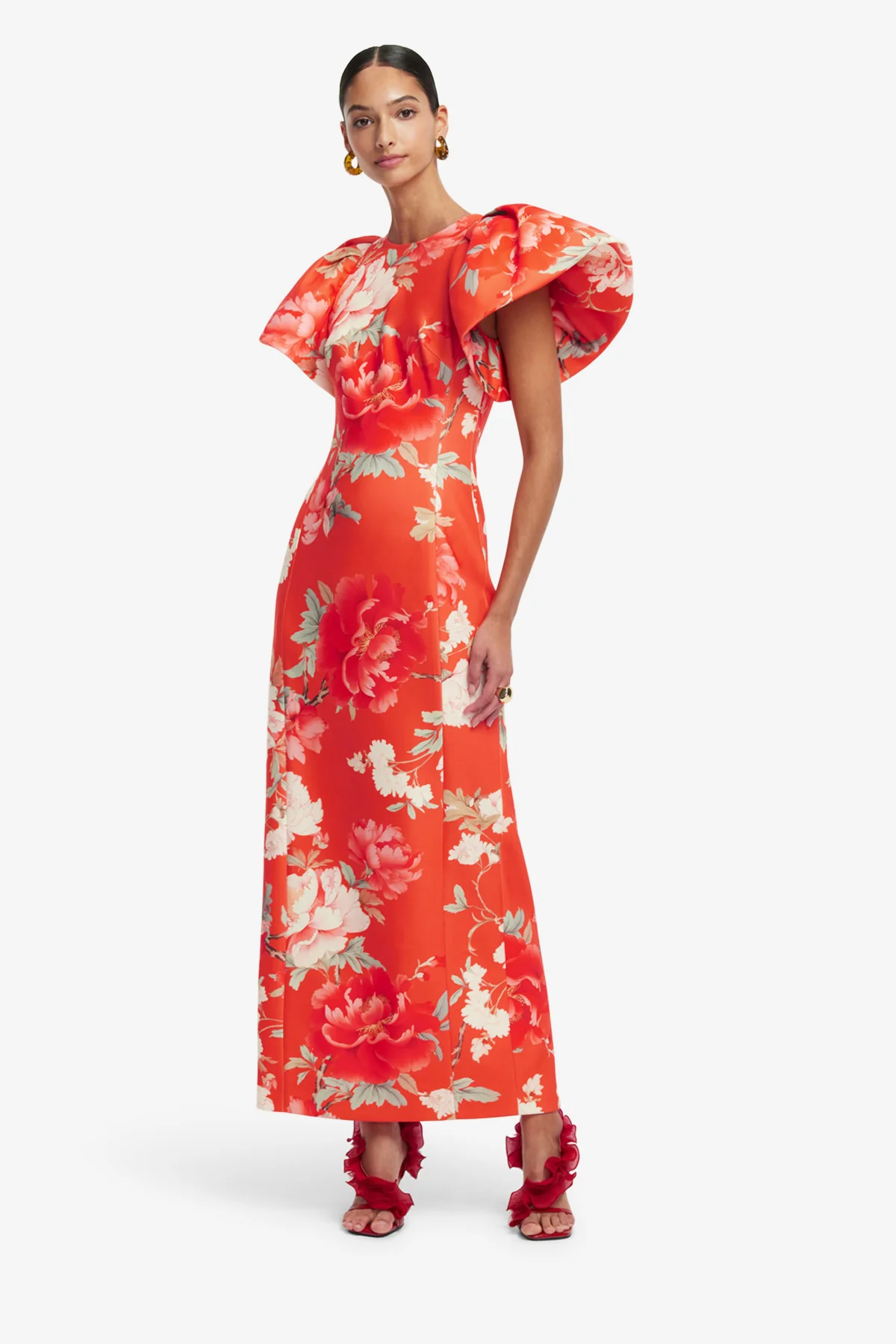 Lucinda Printed Maxi Dress - Saffron Peony - Image 3