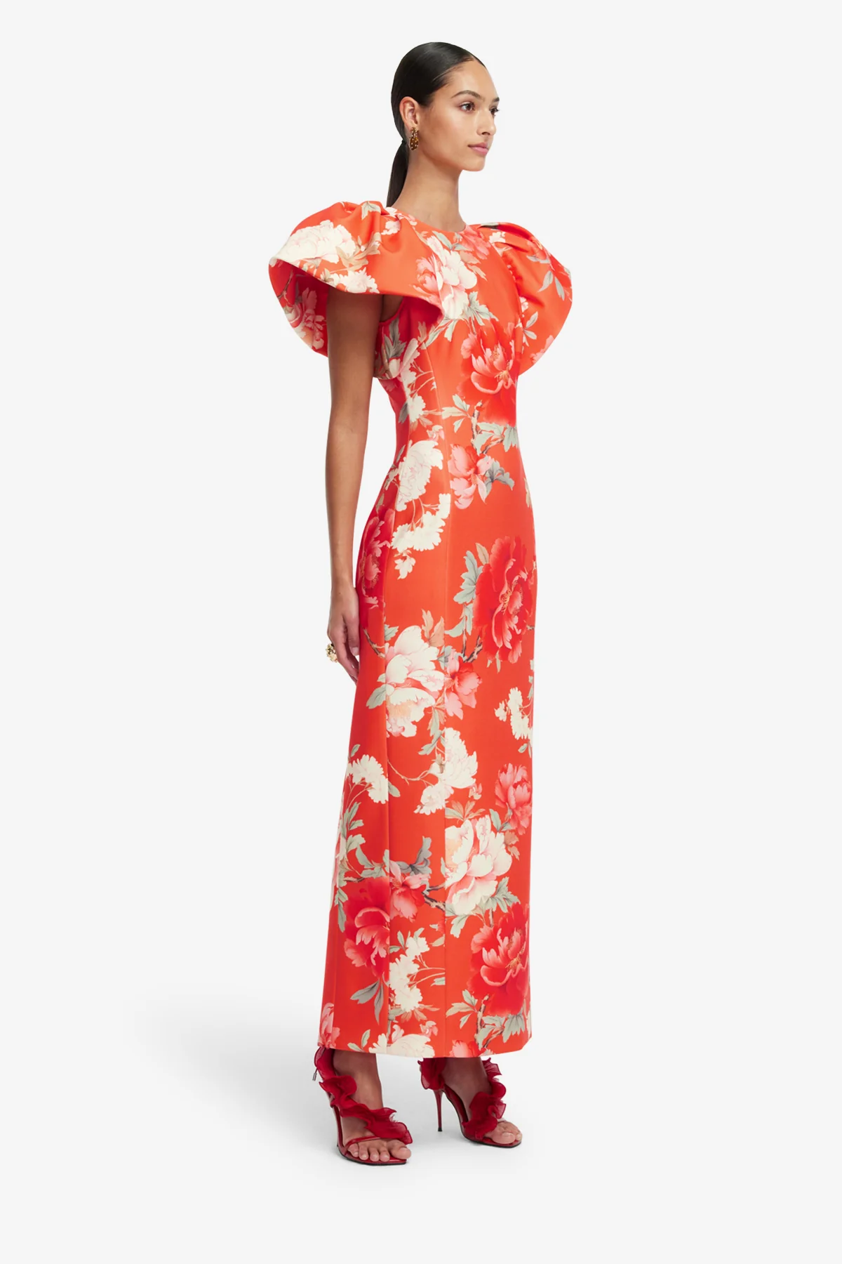 Lucinda Printed Maxi Dress - Saffron Peony - Image 4