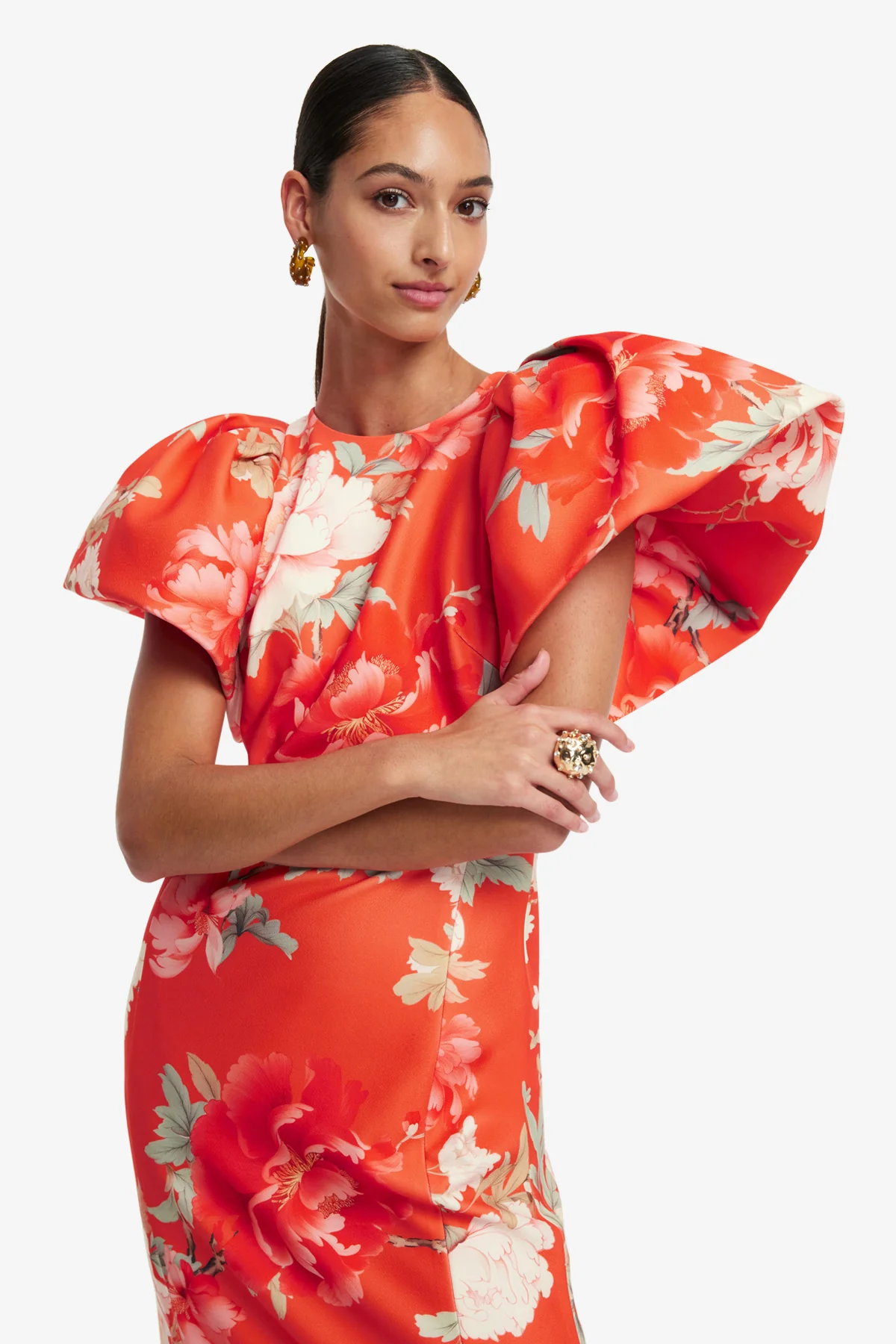 Lucinda Printed Maxi Dress - Saffron Peony - Image 6