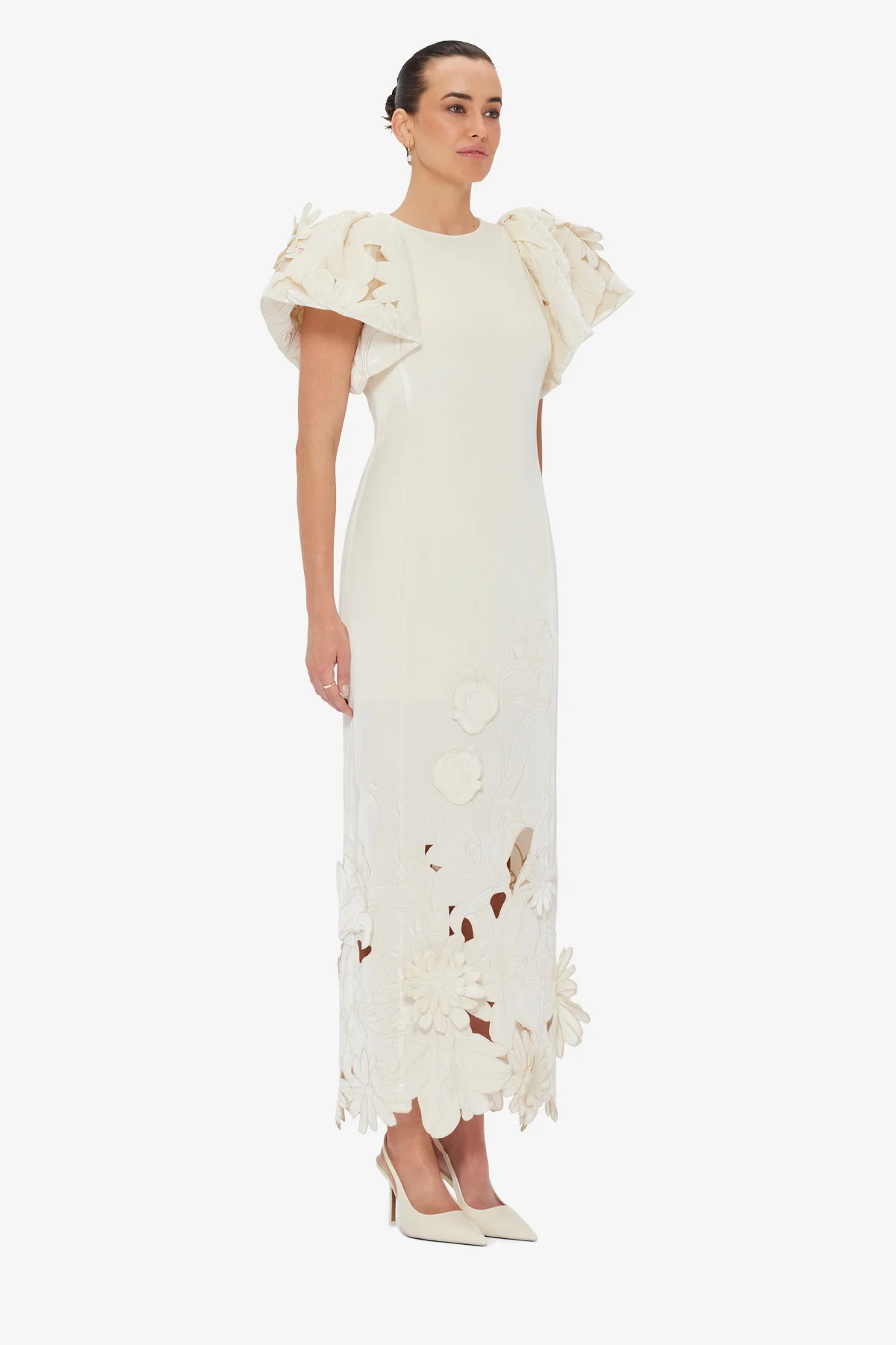 Lucinda Velvet Maxi Dress - Snow - Image 4