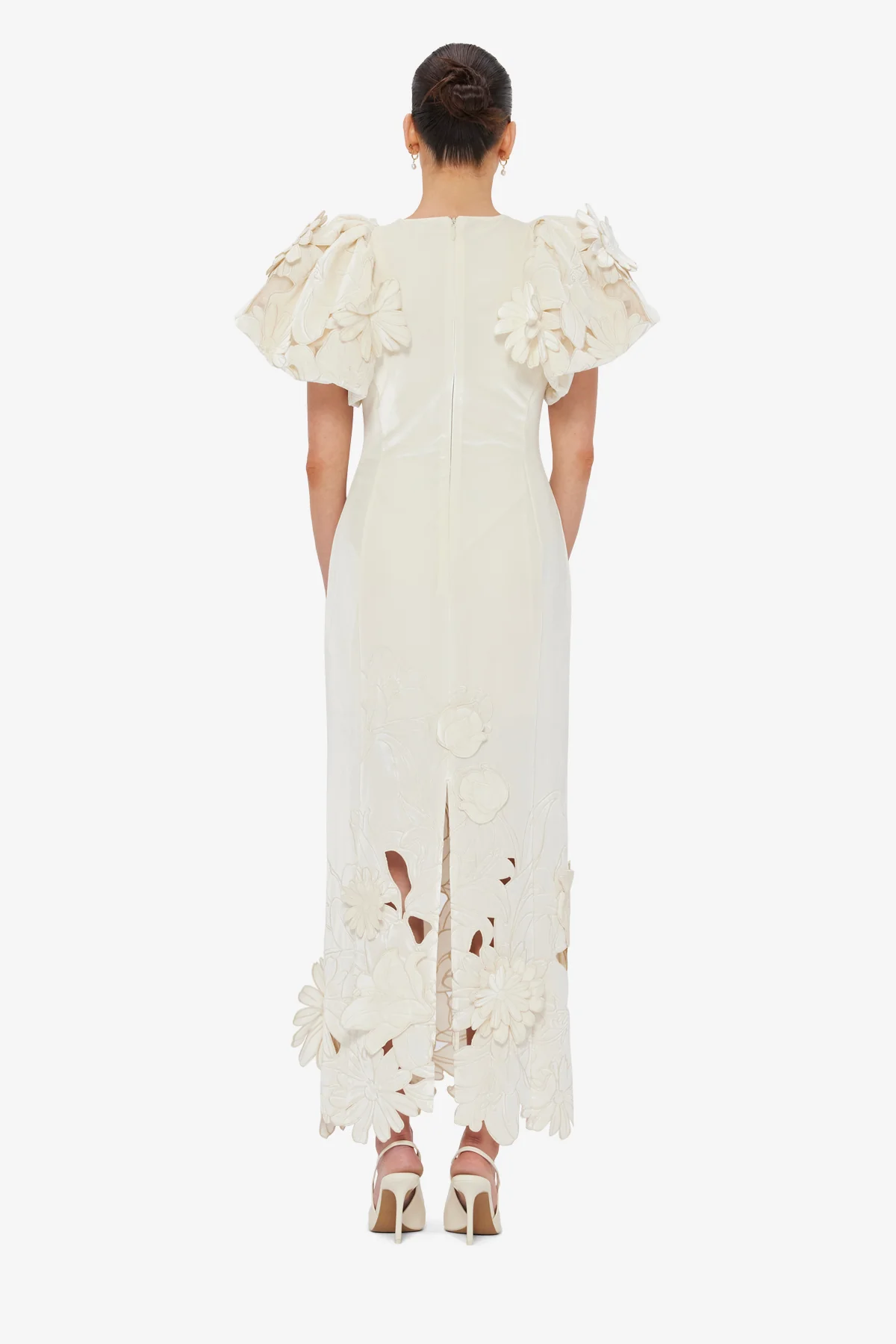 Lucinda Velvet Maxi Dress - Snow - Image 5