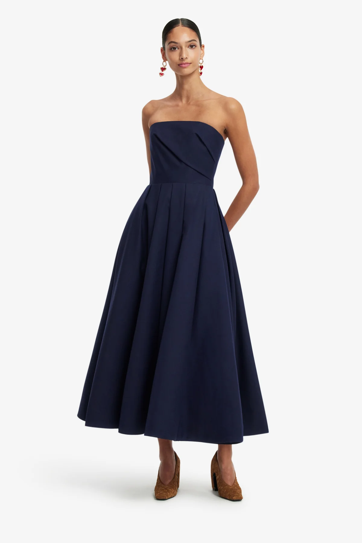 Lynn Bustier Midi Dress - Indigo - Image 3