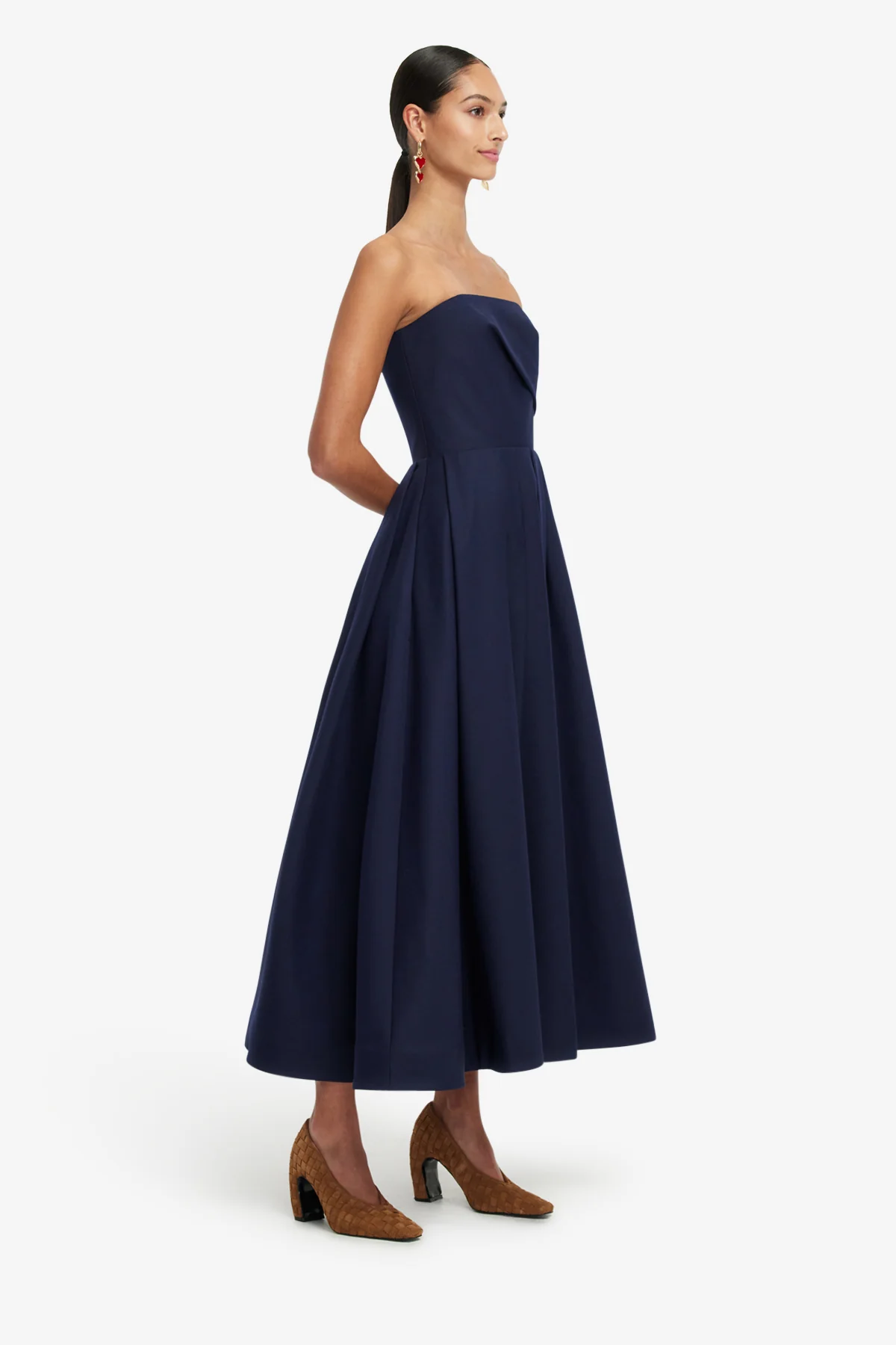 Lynn Bustier Midi Dress - Indigo - Image 4