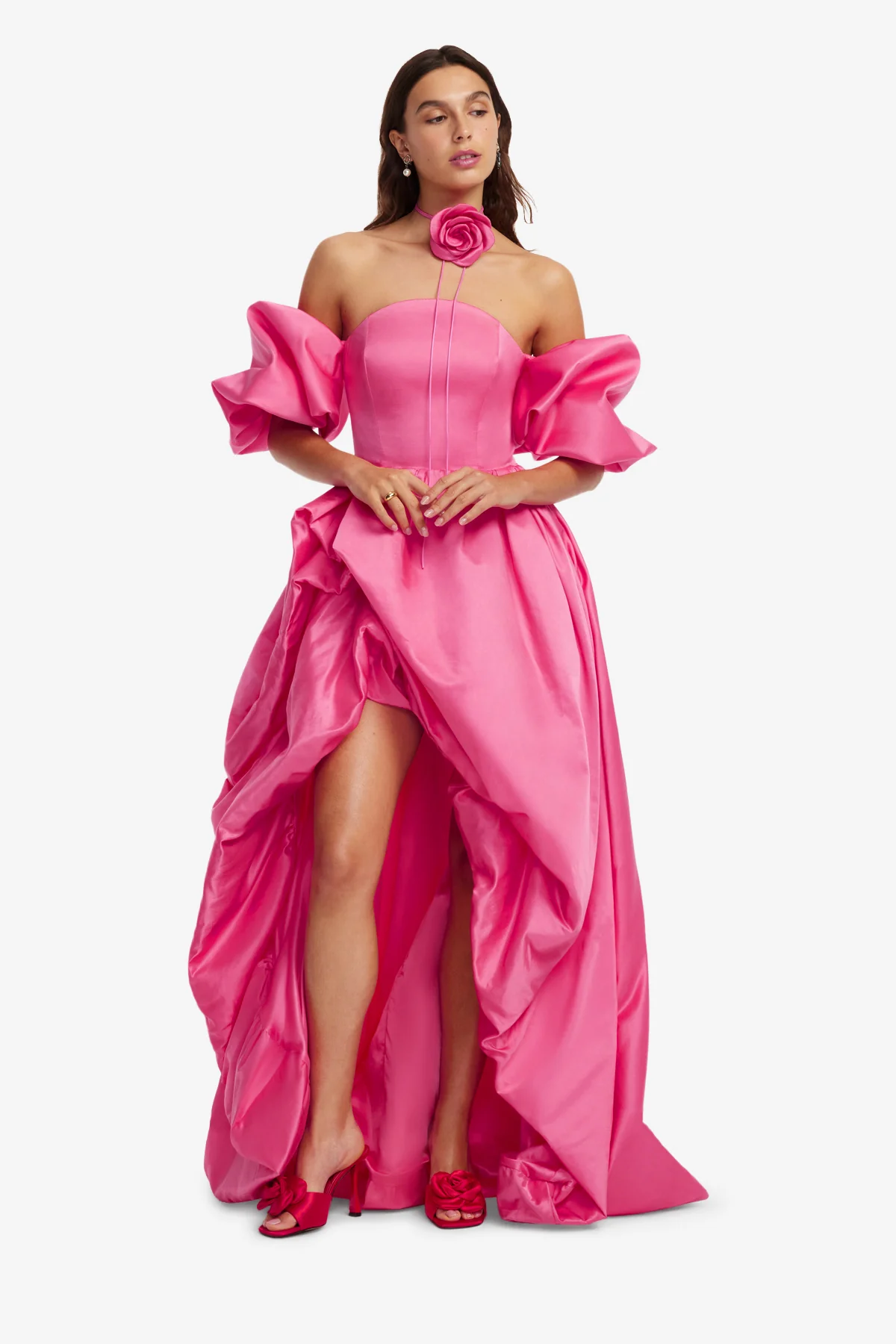 Myriam Voluminous Gown - Fuchsia - Image 3