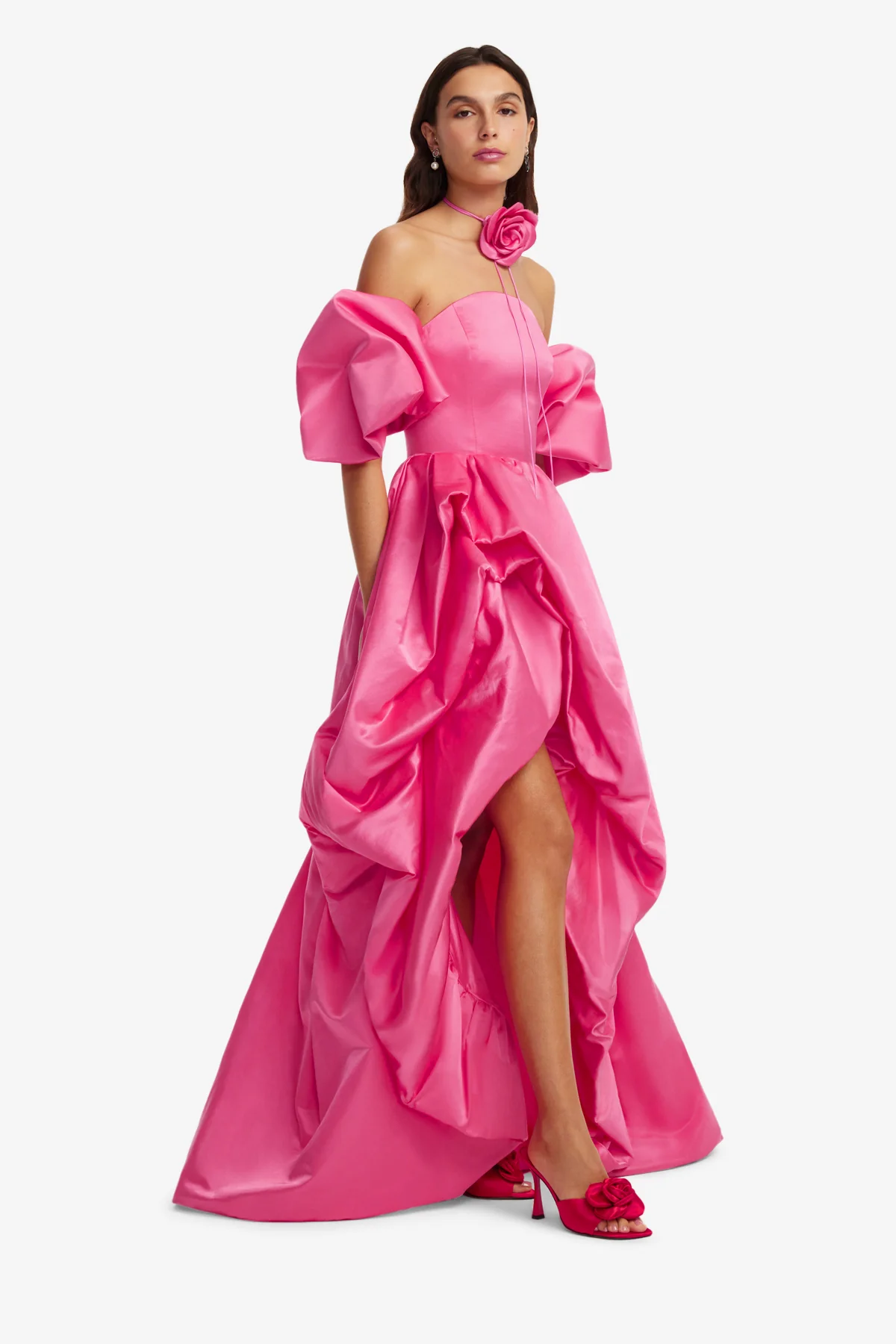 Myriam Voluminous Gown - Fuchsia - Image 4