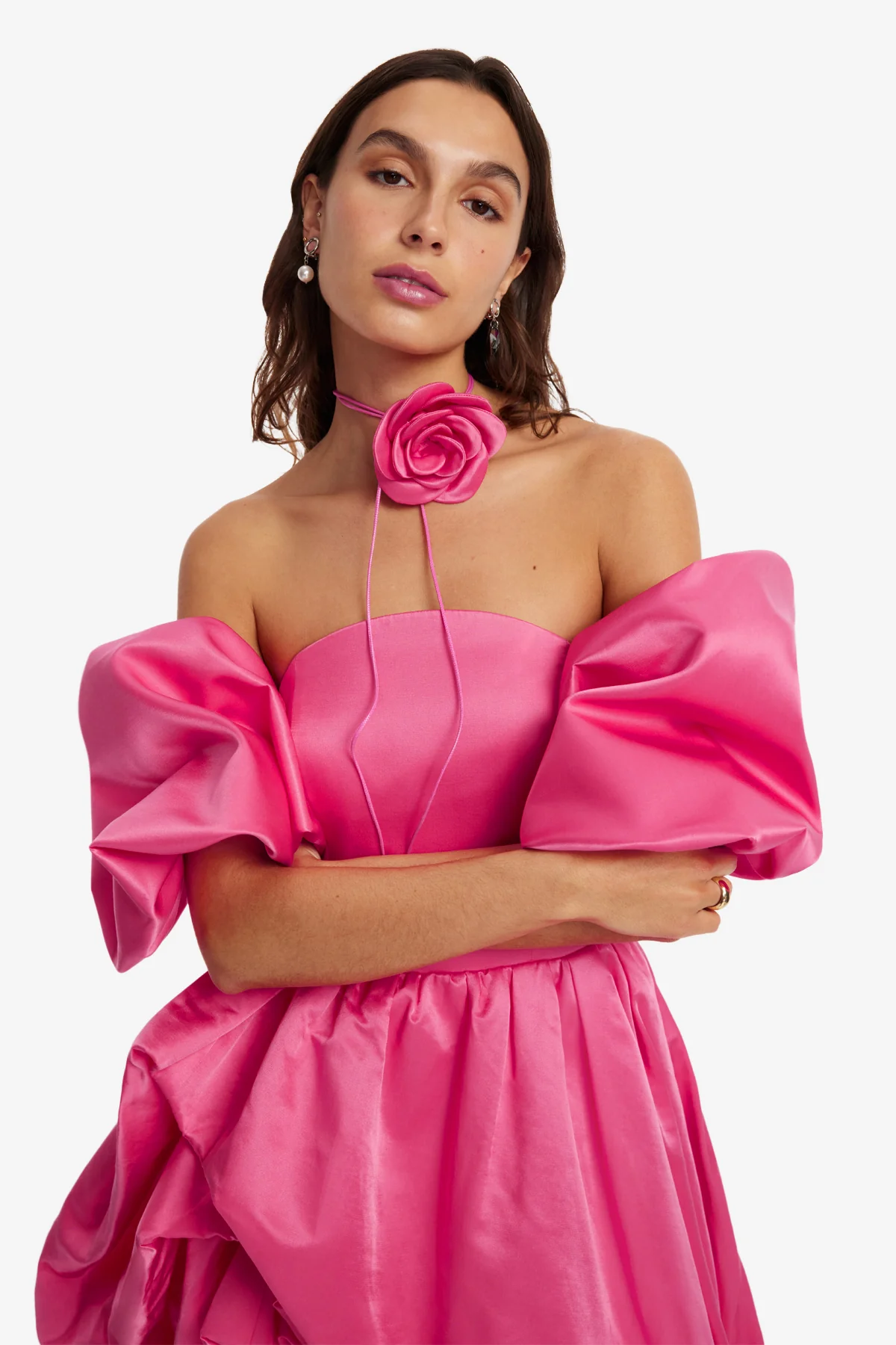 Myriam Voluminous Gown - Fuchsia - Image 6