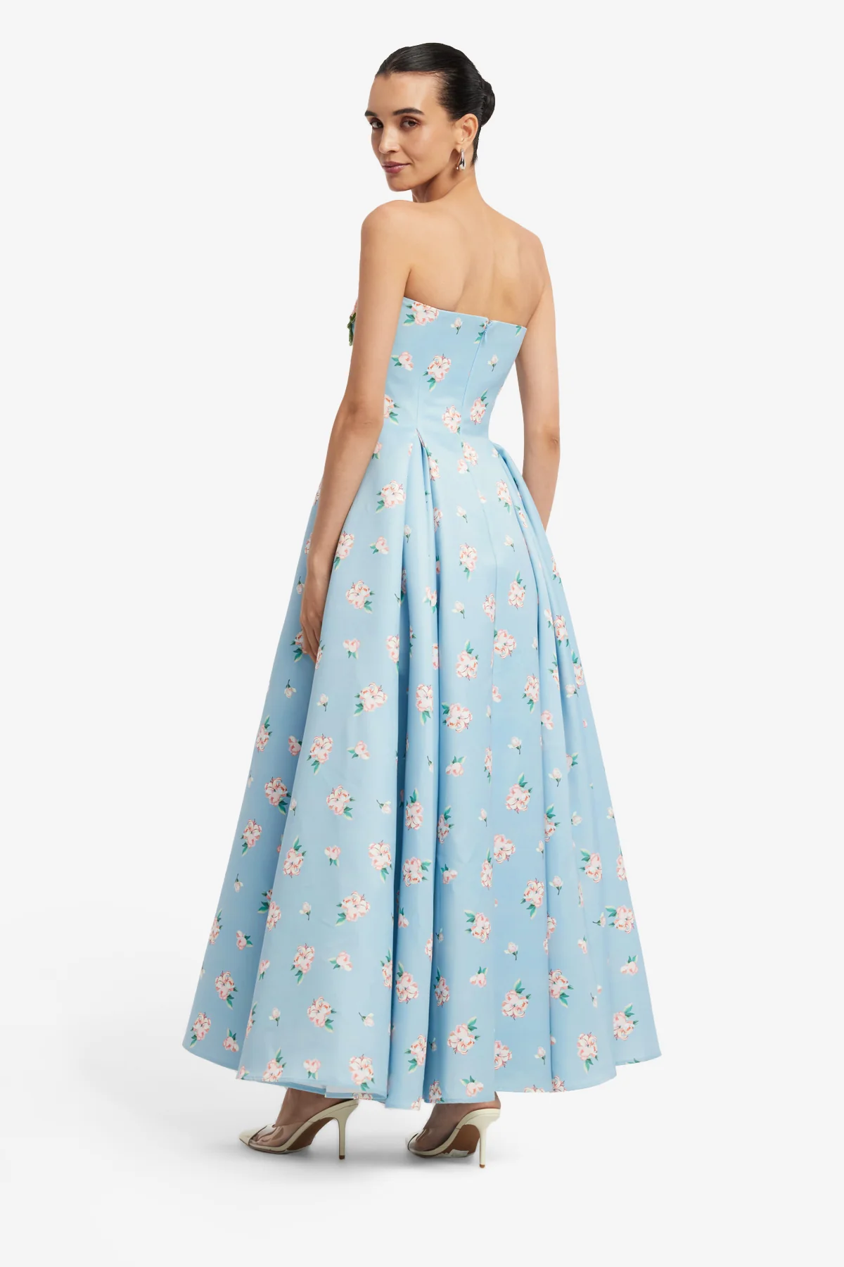 Nora Bustier Maxi Dress - Ditsy Floral Print in Blue - Image 5