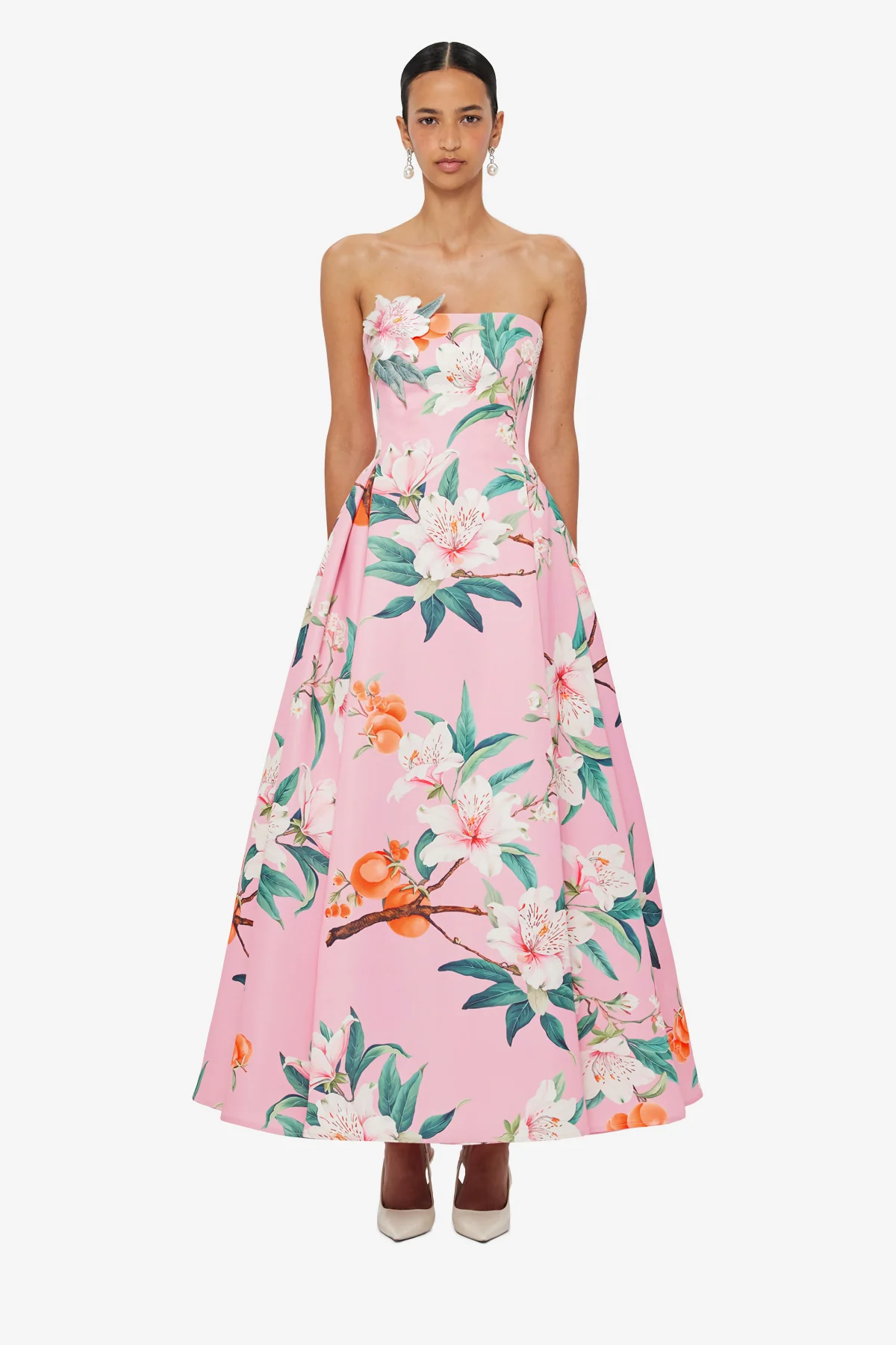 Nora Bustier Maxi Dress - Lavish Print in Pink - Image 2